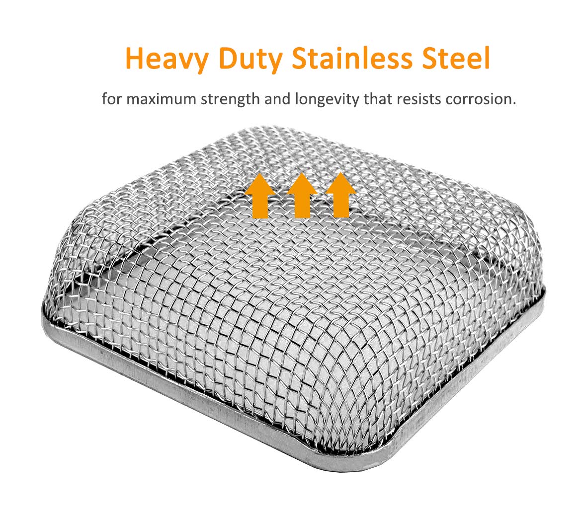 RV Furnace Screen for RV Water Heater Vent Cover, Stainless Steel Mesh with Installation Tool