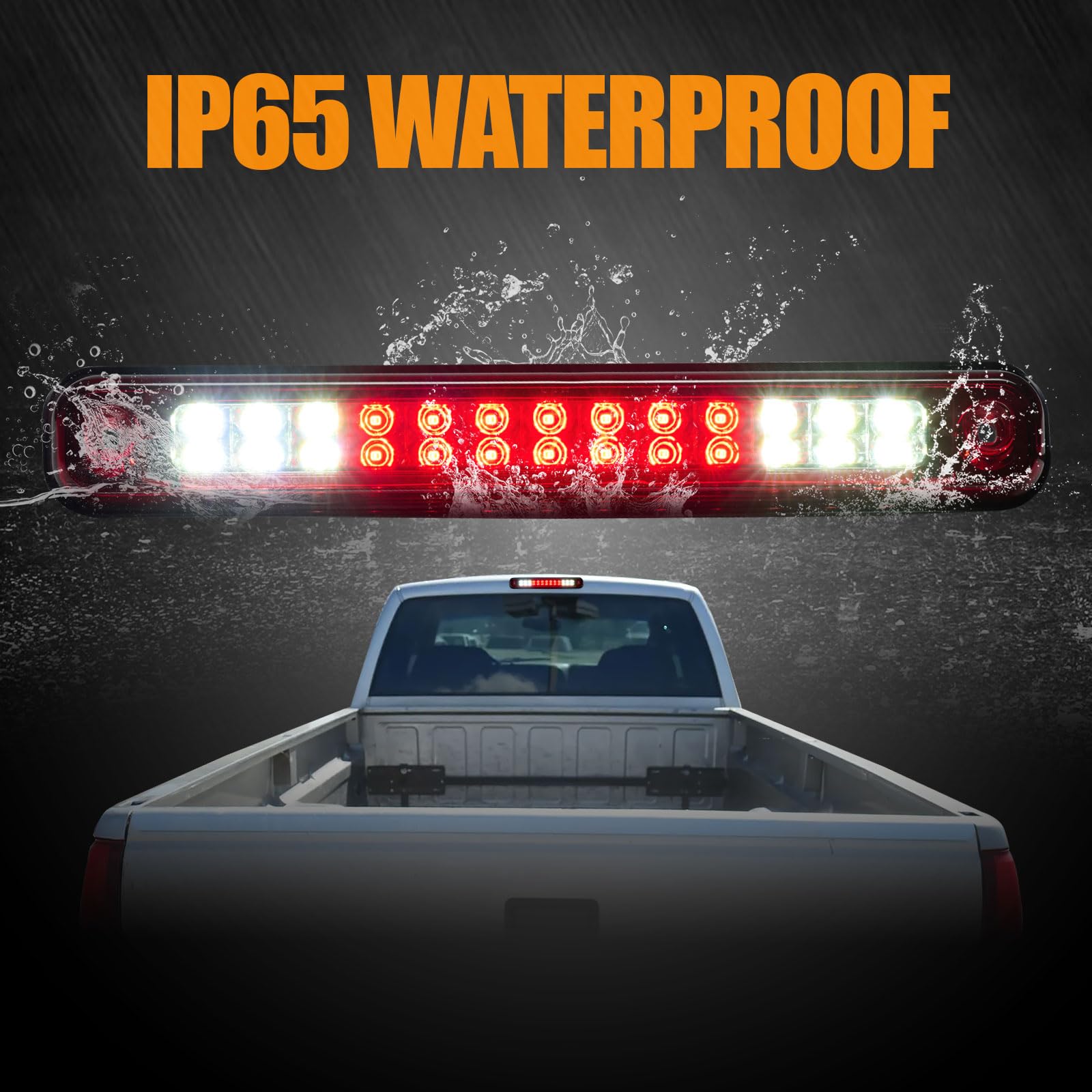 Third 3Rd Brake Light Led For 1988-1999 Chevy/Gmc C1500 C2500 K1500 K2500 Silverado Blazer, High Mount Rear Brake Lights Assembl