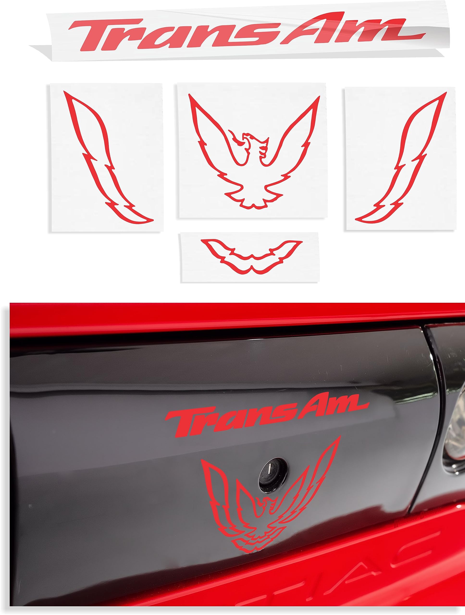 Trans Am Rear Panel Overlay Decal - 93-02 Trans Am - (Color: Gloss Red)