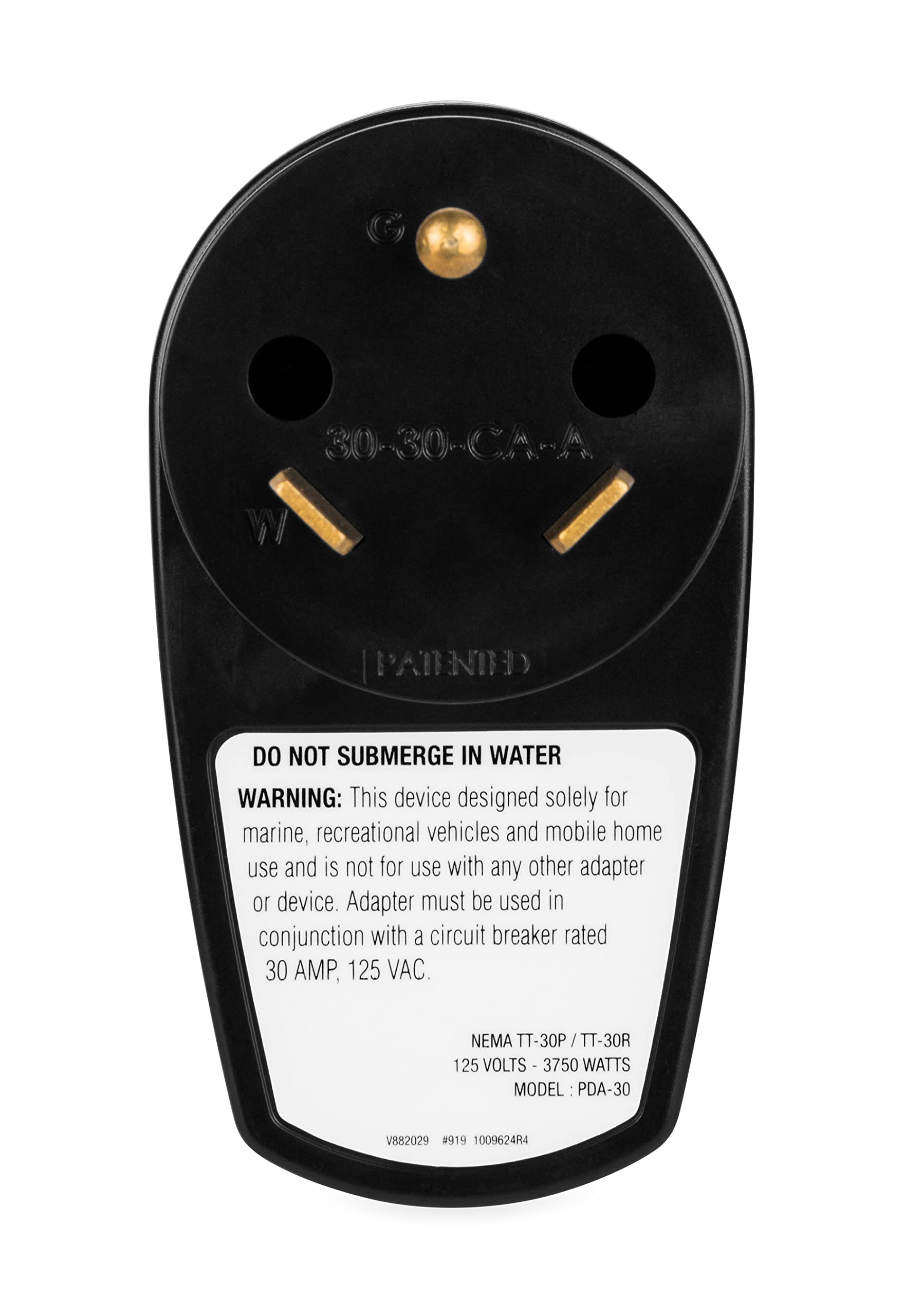 Camco Power Grip Camper/RV 30-Amp Circuit Analyzer | Features Integrated Surge Protection & Indicator Lights | Protect RVs from Power Surges and Faulty Electrical Connections | Yellow (55315)