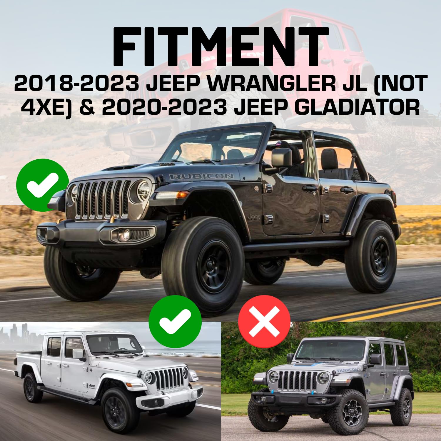 Bulletpoint Dash Mount Cell Phone Holder Compatible with 2018-2023 Jeep Wrangler JL (NOT 4xe) & 2020-2023 Jeep Gladiator Single