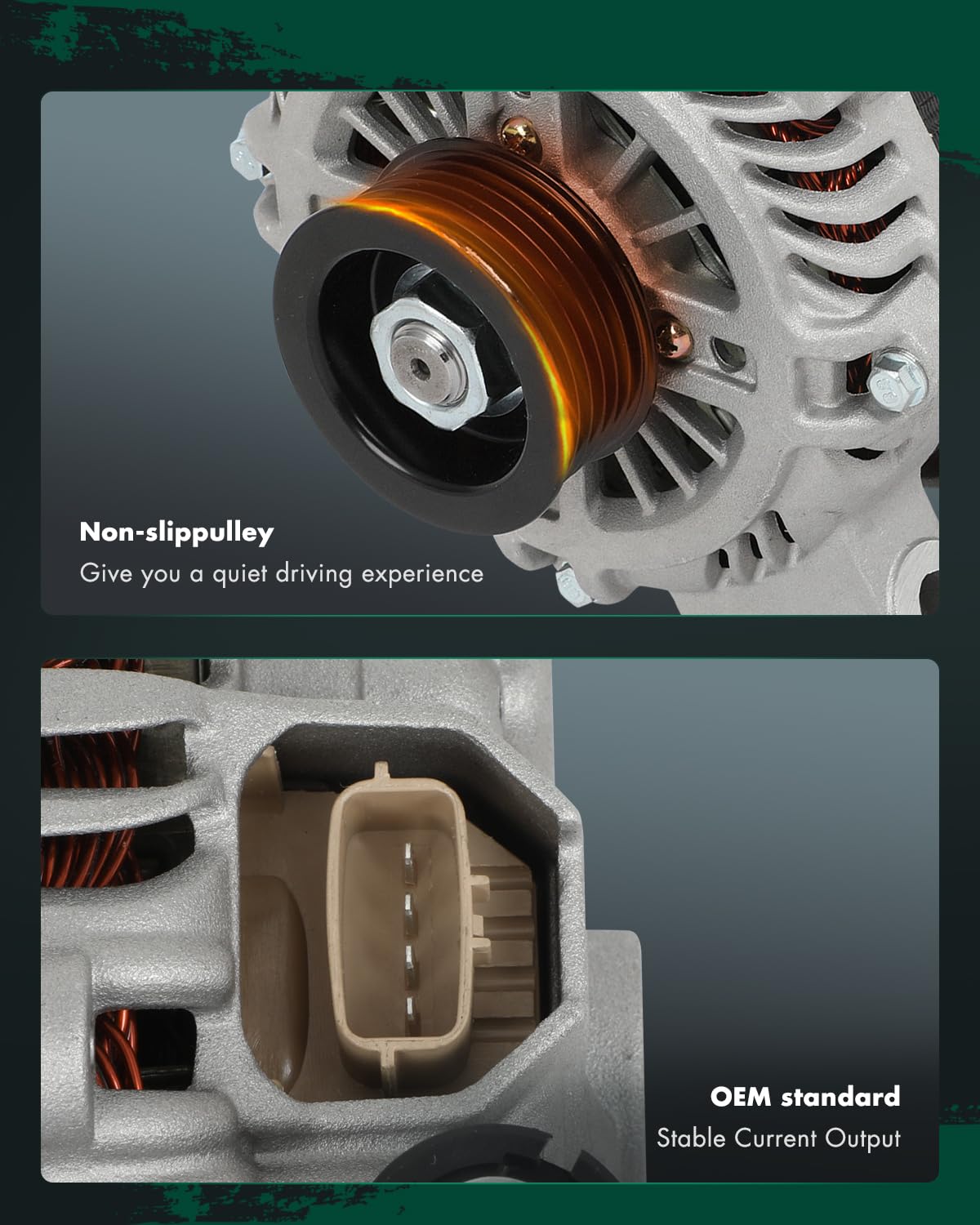 SCITOO Alternator Fit for Mitsubishi for Outlander 2007-2015 3.0L - 12V 120Amp CW 6-Groove Pulley, Replace OE 11317 AL4086X A-80