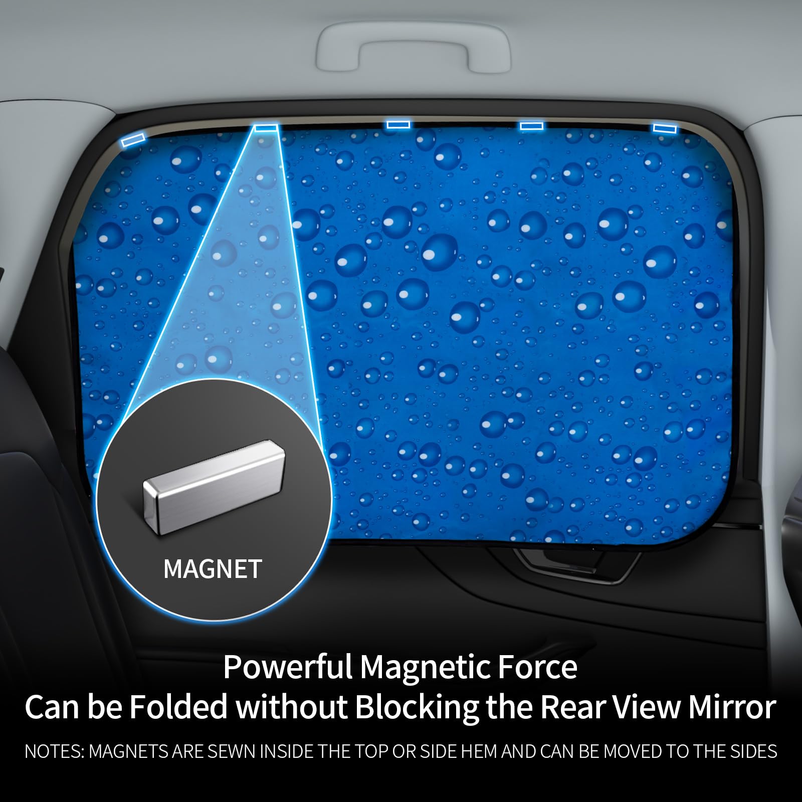 Aokway Car Rear Side Window Sunshade - Car Sun Shade Double Thickness Privacy Curtains Universal Fit For Driver For Baby Uv Prot