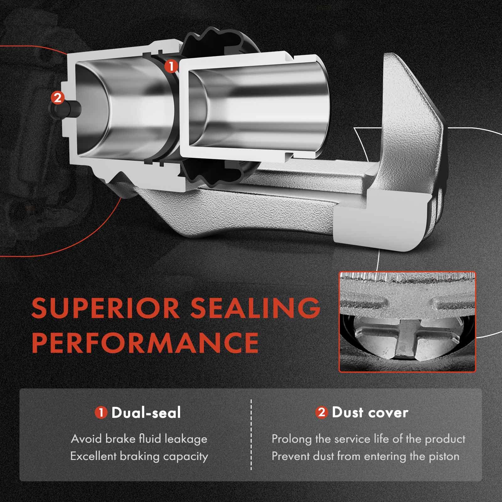 A-Premium Rear Disc Brake Caliper Assembly with Bracket Compatible with Select Chrysler, Dodge, Ram and Volkswagen Models - Town