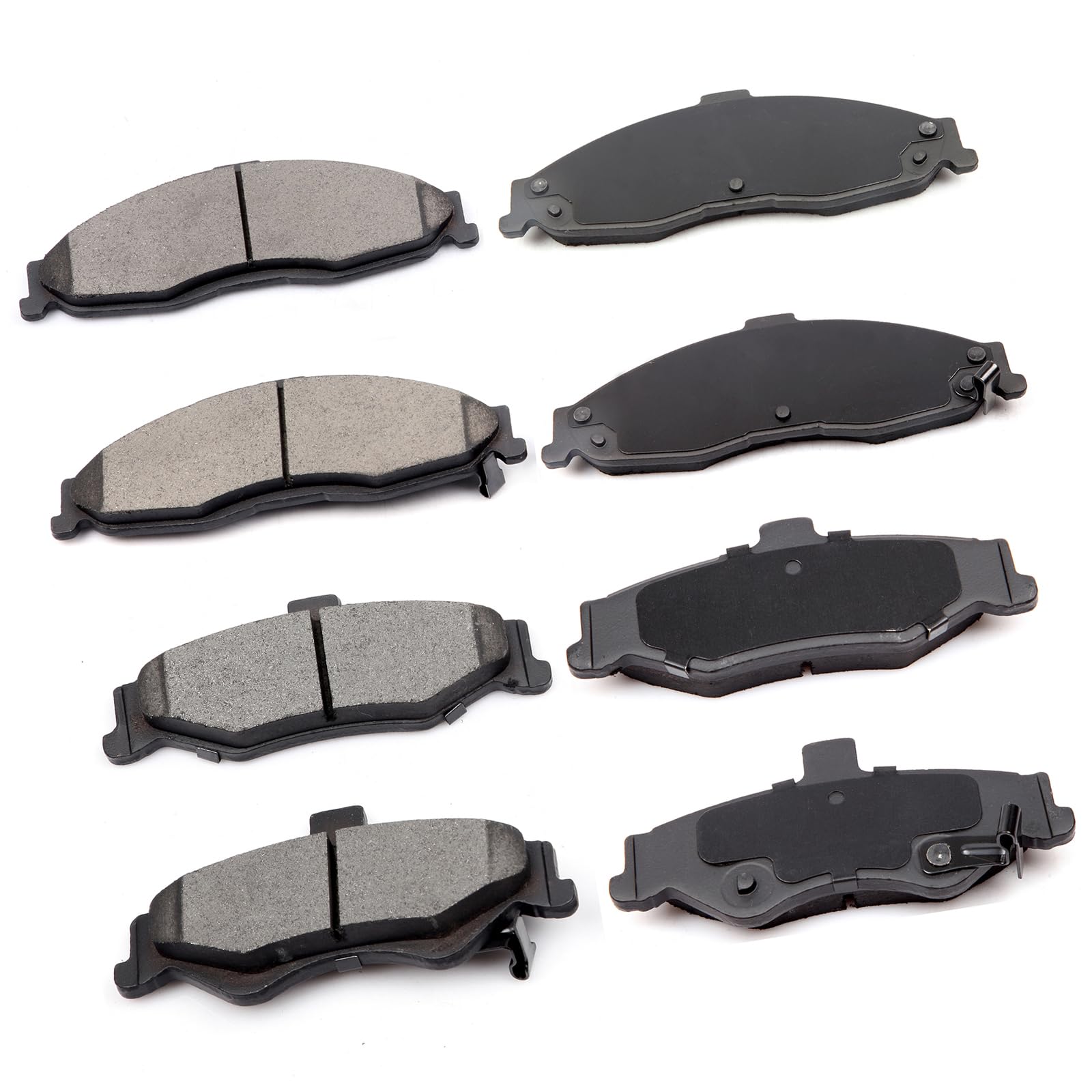 Cciyu D749 D750 Front & Rear Disc Brake Pads Kit For Chevrolet Camaro 1998-2002,For Pontiac Firebird 1998-2002 8Pcs