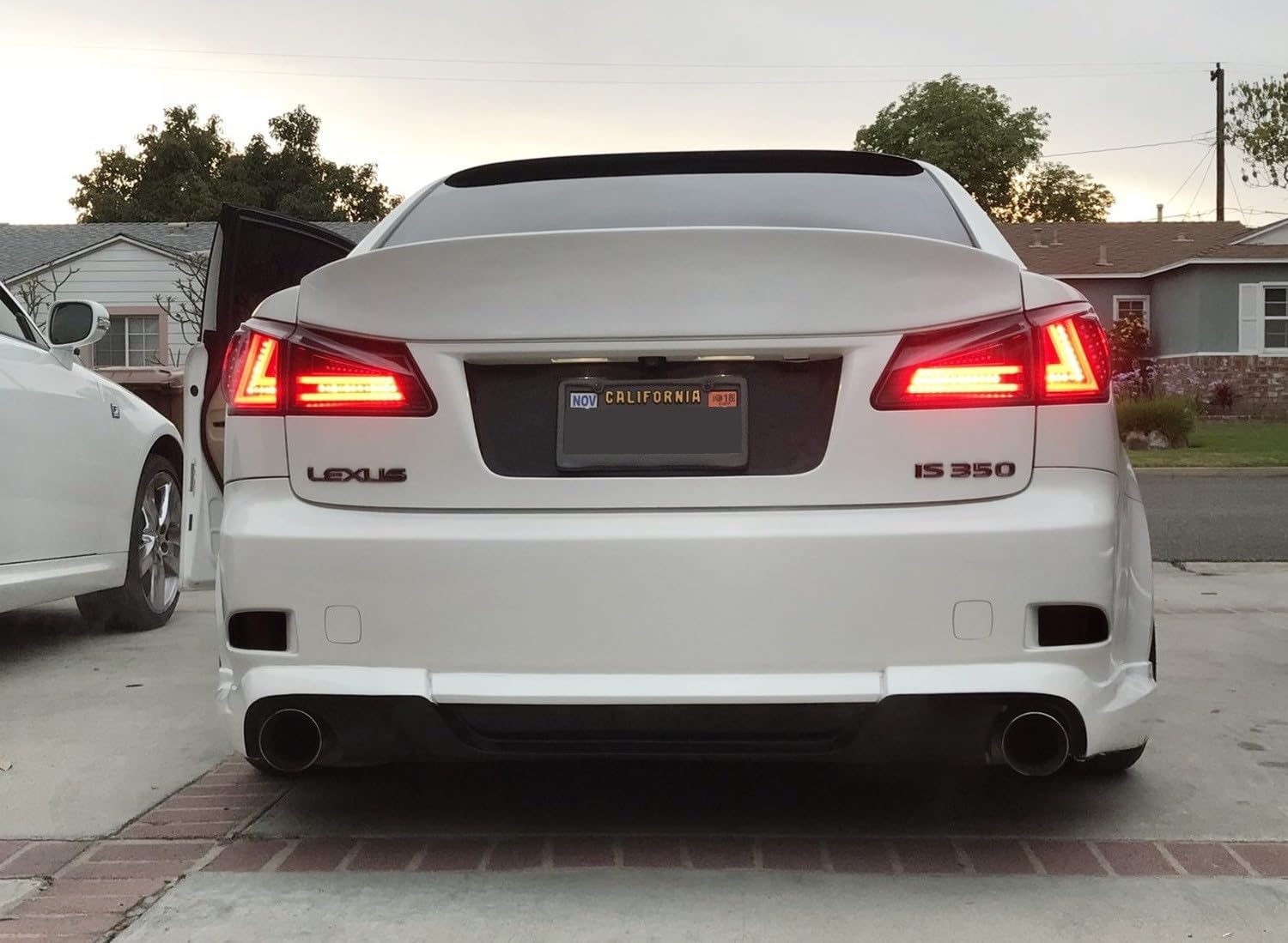 Ijdmtoy Smoked Lens Rear Bumper Reflector Lenses Compatible With 2006-2013 Lexus Is Is250 Is350, Oe-Spec Lh Rh Assembly