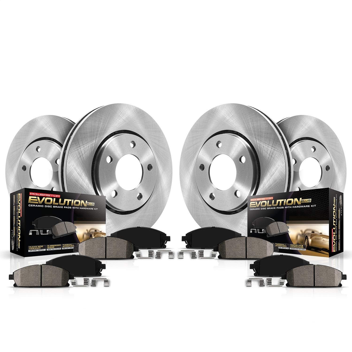 Power Stop KOE2840 Autospecialty Front and Rear Replacement Brake Kit-OE Brake Rotors & Ceramic Brake Pads For Chrysler 200 Sebr
