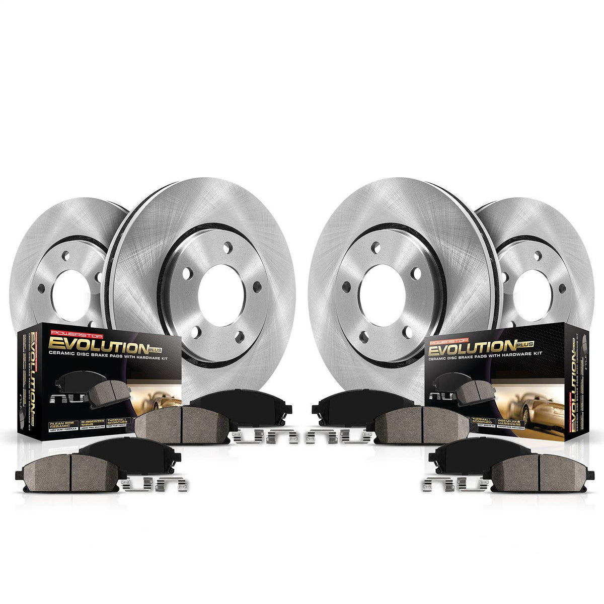 Power Stop Koe5828 Autospecialty Front And Rear Replacement Brake Kit-Oe Brake Rotors & Ceramic Brake Pads For 2010-2015 Lexus R