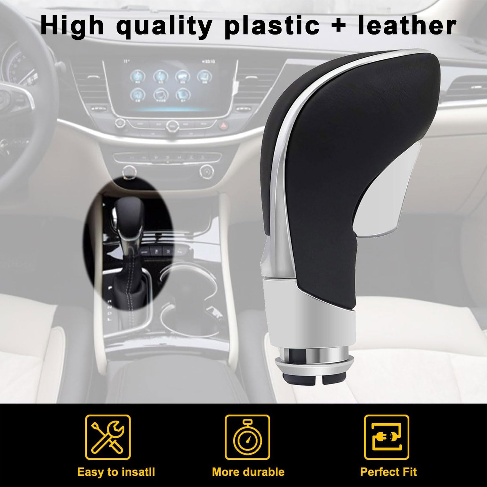 Secosautoparts Automatic Gear Stick Shift Knob Fit For Buick Regal Verano 2012-2017 Fit For Gm Vauxhall 2009-2013 Fit For Opel I