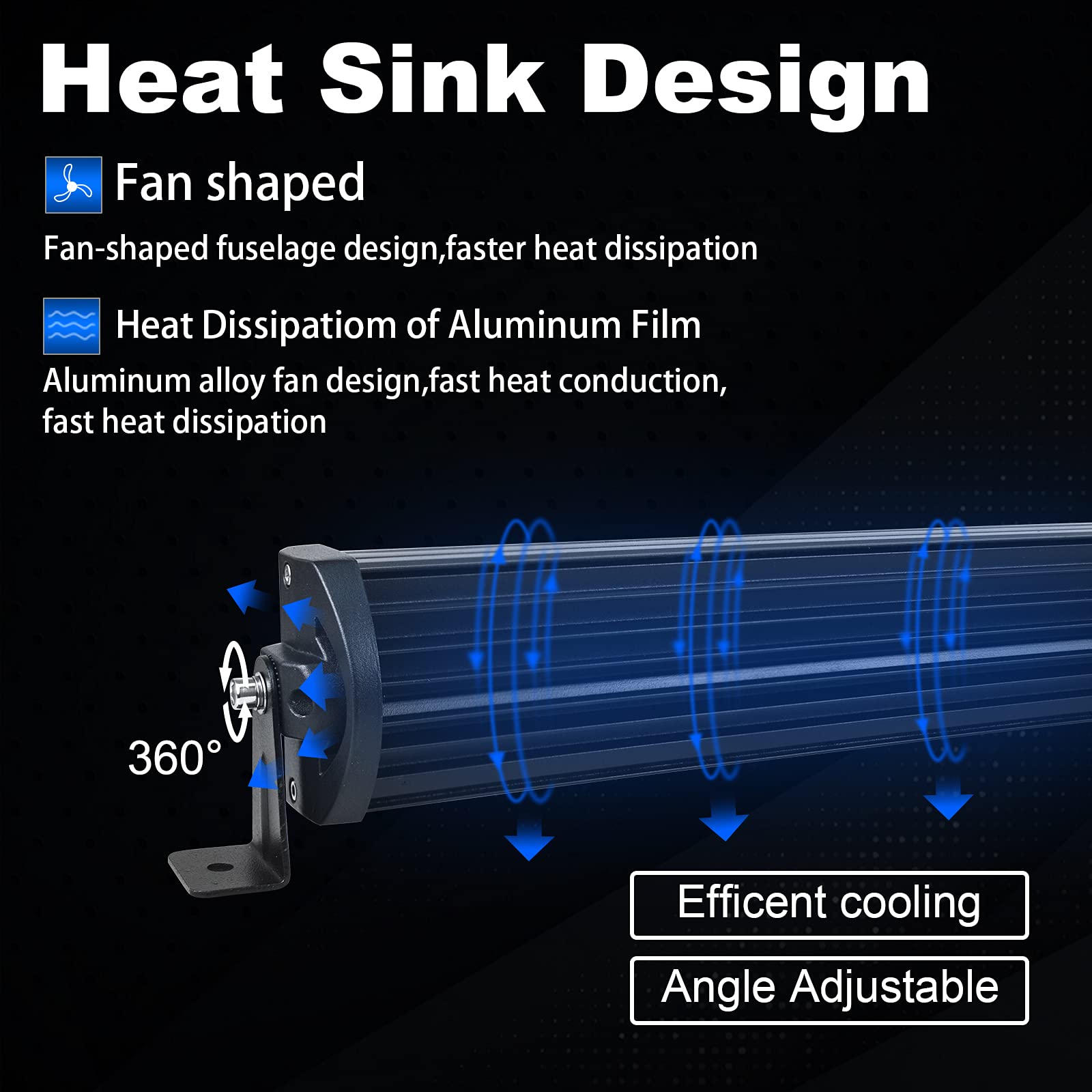 Rigidon 50 Inch 648W Curved Amber Led Light Bar, Triple Row Flood Spot Combo 64800Lm Light Bar Waterproof Driving Boat Offroad Led Work Light For Atv Utv Truck Roof Bumper