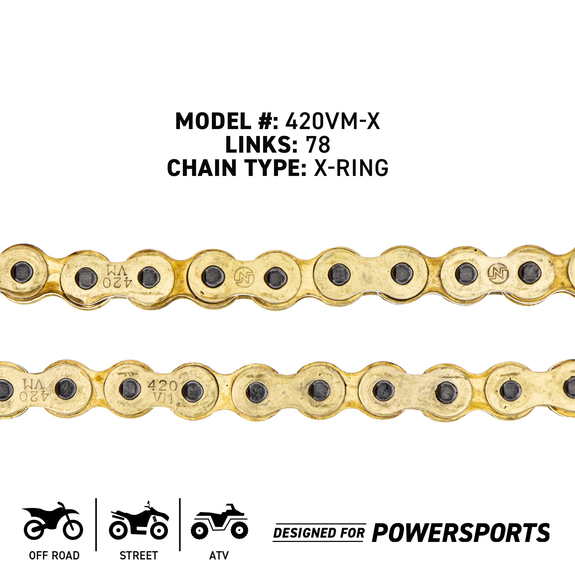 Niche Gold 420 X-Ring Chain 78 Links With Connecting Master Link