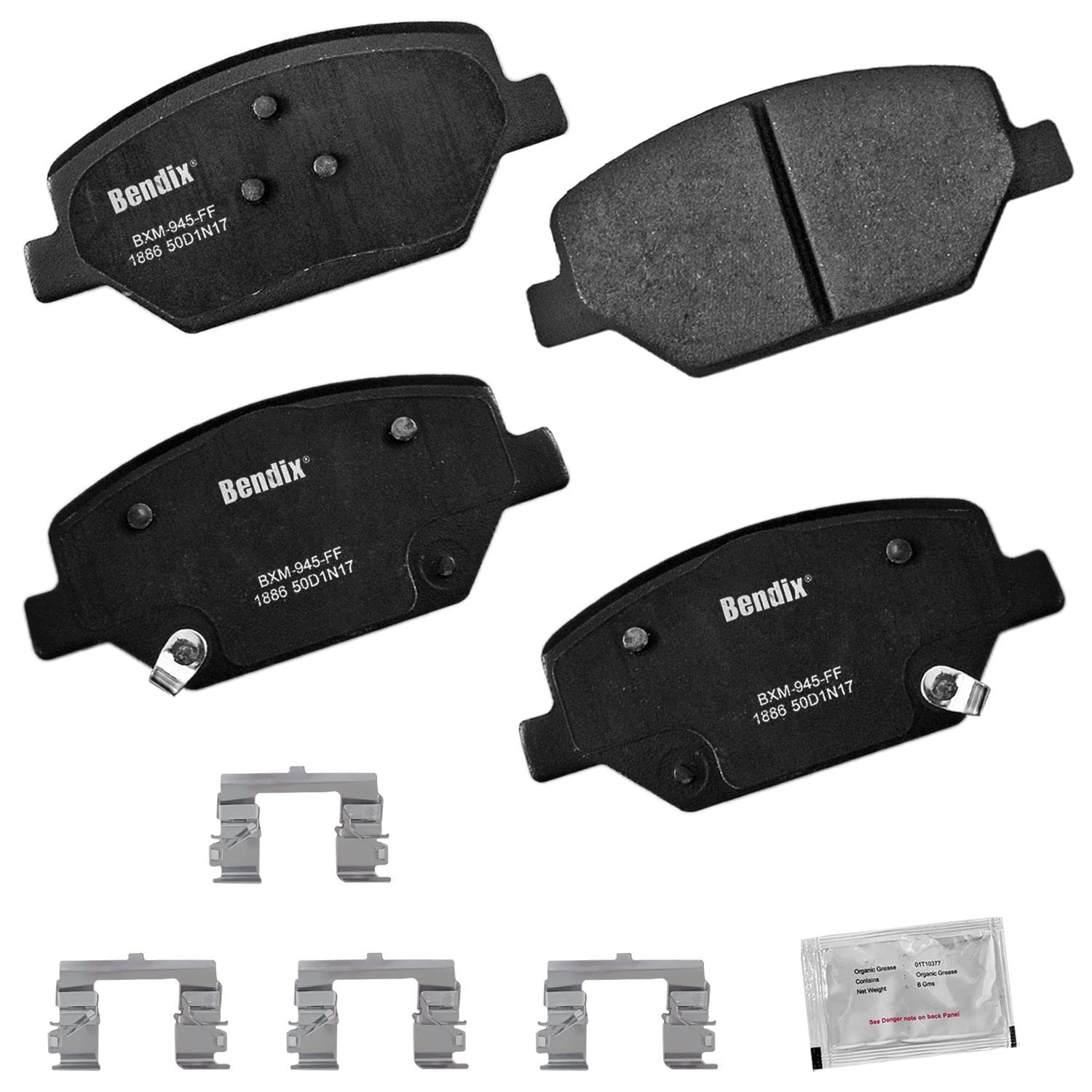 Bendix Priority1 Cfm1886 Semi-Metallic Front Brake Pads For Select Models Buick Envision, Lacrosse, Regal Sportback, Tourx, Cadi