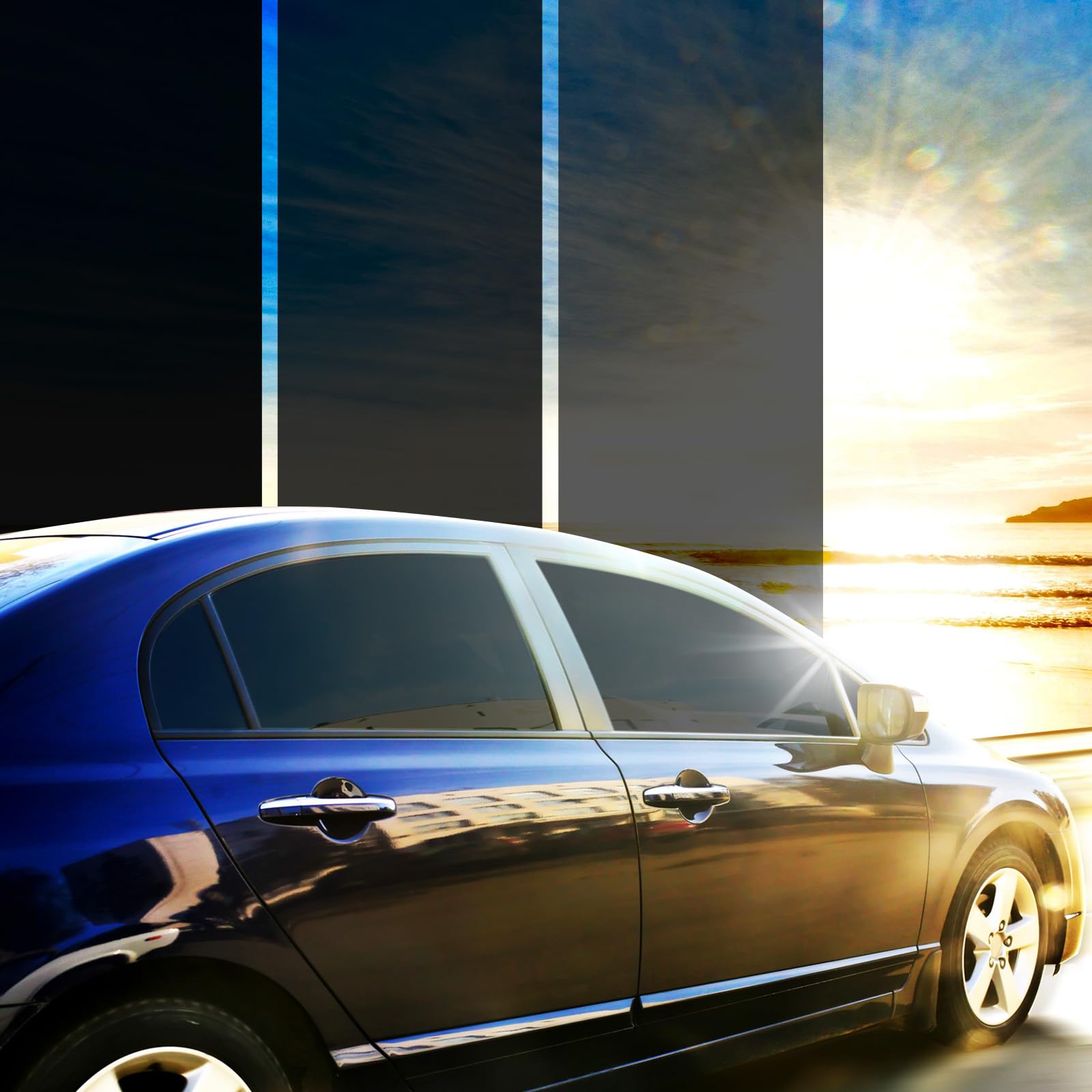 PAMAGOO Car Window Tint 5% VLT, 5 Percent Nano Ceramic Window Roll 20 Inch x 25'Ft, Automotive Car Tint for Privacy Sun & Glar