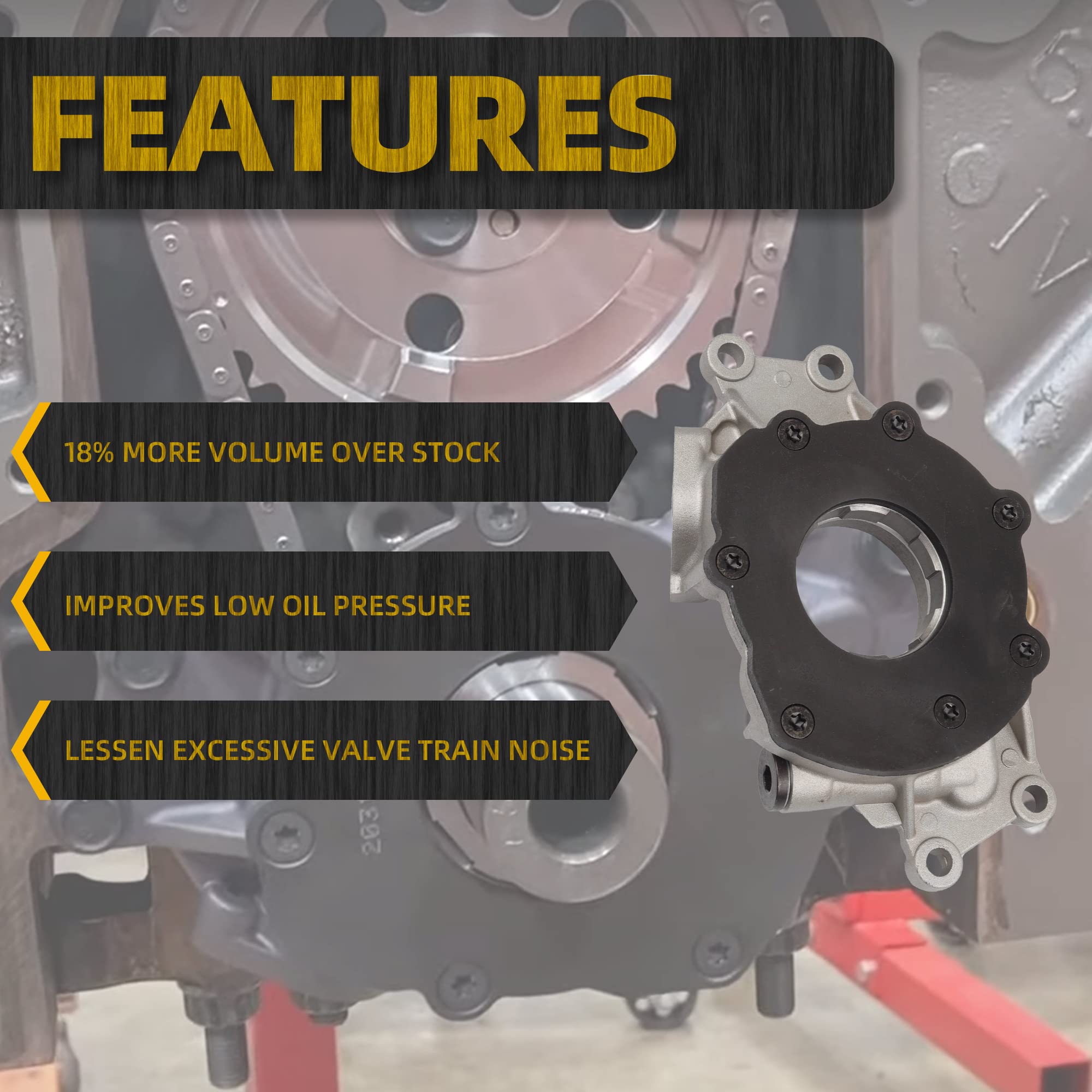 Dasbecan M295HV High Volume Oil Pump kit Compatible with 4.8L 5.3L 6.0L Silverado Avalanche Suburban Tahoe Trailblazer GMC Sierr