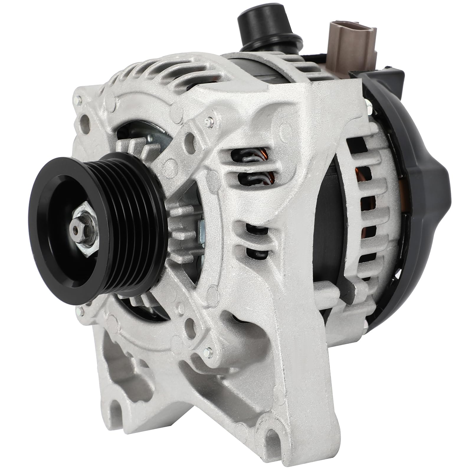 SCITOO Alternator Fits for Ford for F-150 for F150 2009-2010 V8 4.6L (Engine VIN W), 12V 135A Clockwise 6-Groove Pulley- 12V 135