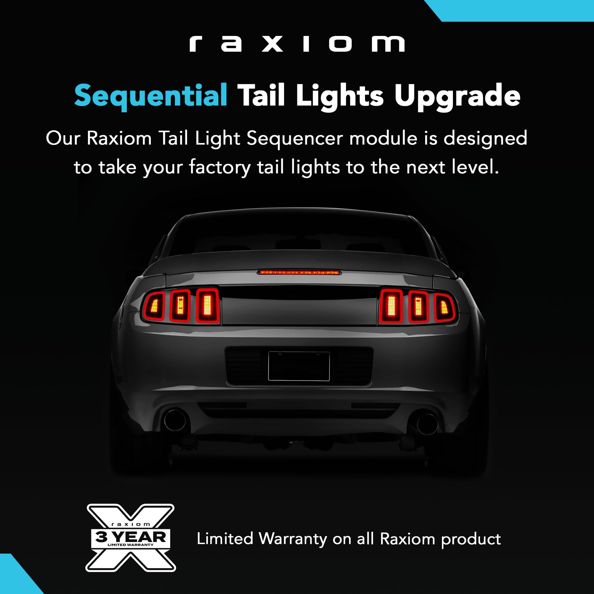 Raxiom Tail Light Sequencer Harness Kit With Tuning Plug And Play Wire Fits Mustang 2010-2020