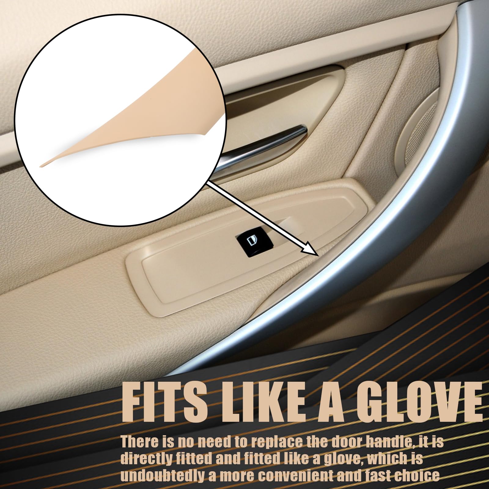 Weileite Rear Interior Inner Inside Door Pull Handle Grab Cover Fit For Bmw 320,328,330,335,M3 F30/F31/F34/F80 3 Series 2012-201