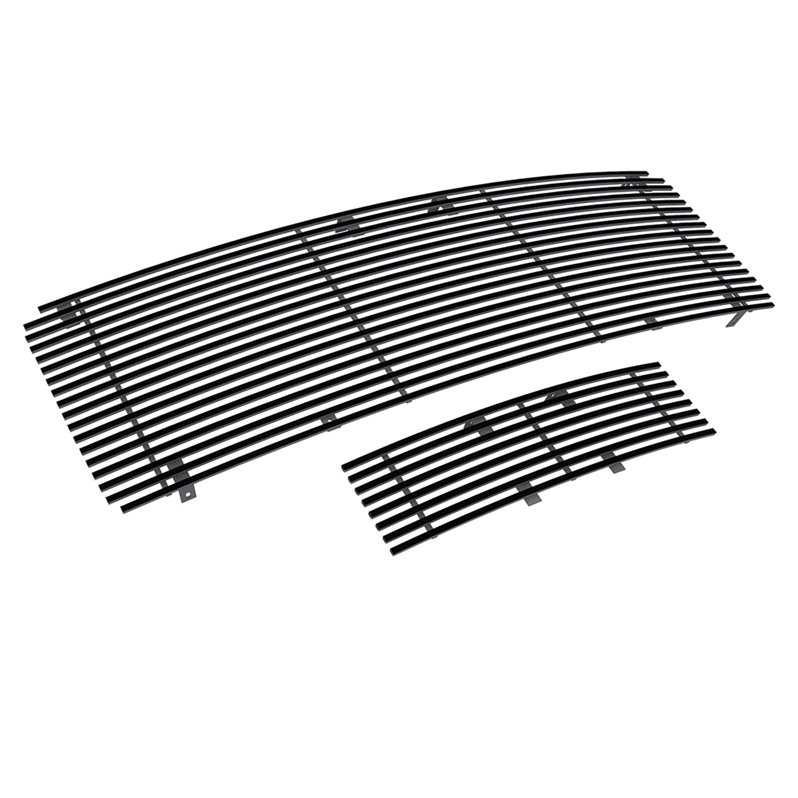 Aps Compatible With Ford F-150 2009-2014 Stainless Steel Black 8X6 Horizontal Billet Grille Insert Combo F86614J