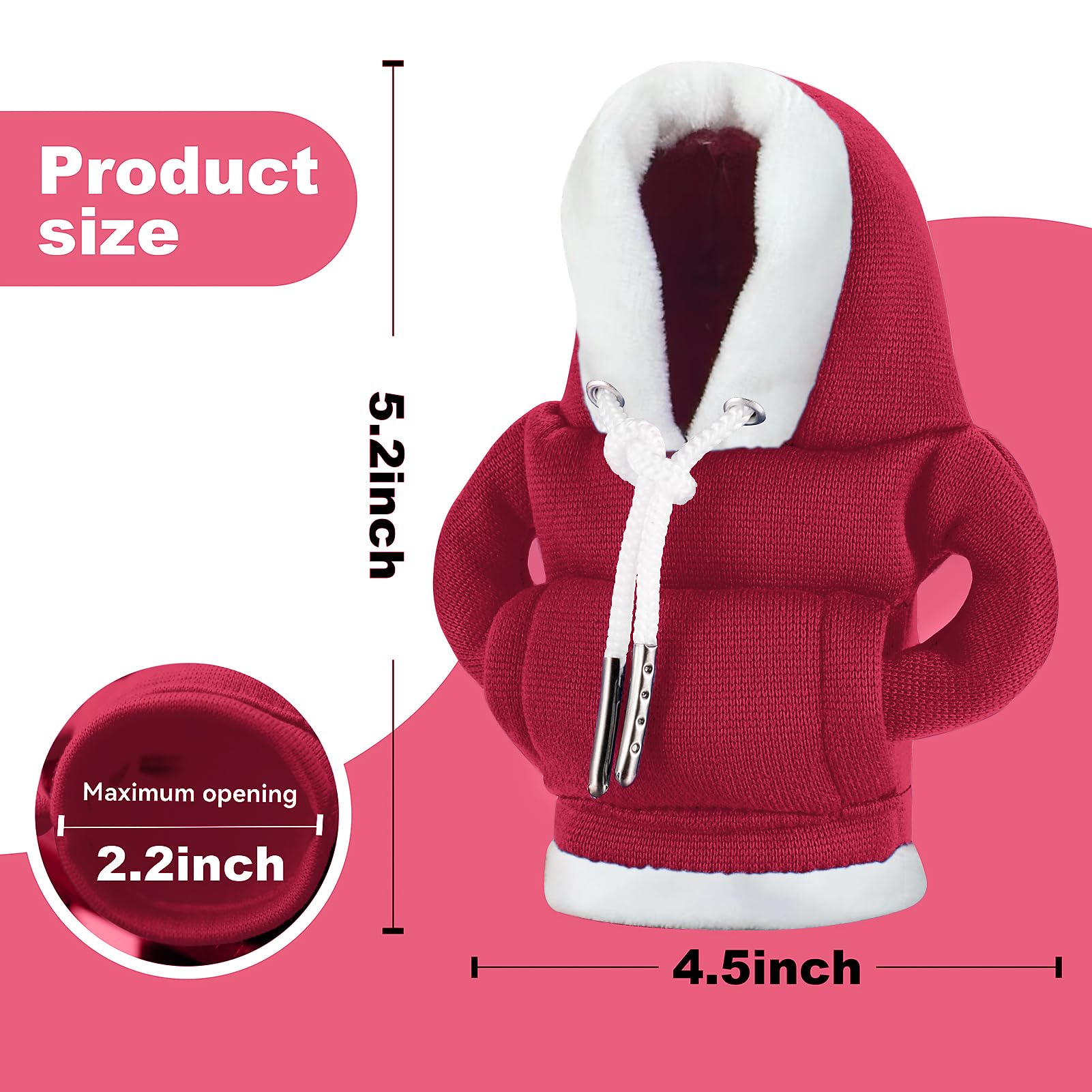 Gear Shift Hoodie Cover, Universal Car Shift Knob Hoodie, Mini Automotive Interior Cute Gadgets, Christmas Car Accessories And D