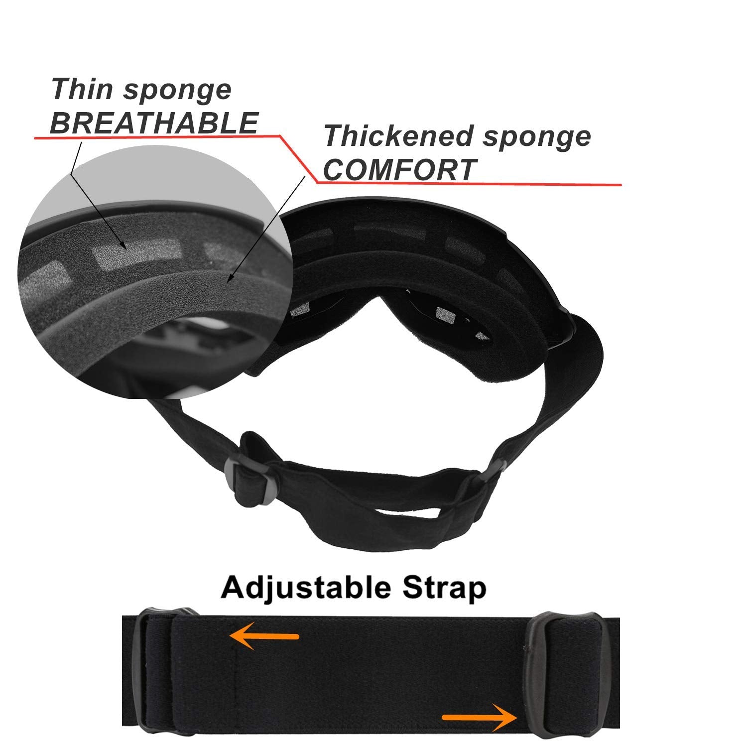 Ljdj Motorcycle Goggles With Removable Face Mask - Dirt Bike Atv Motocross Eyewear Anti-Uv Adjustable Riding Offroad Cycling Mot