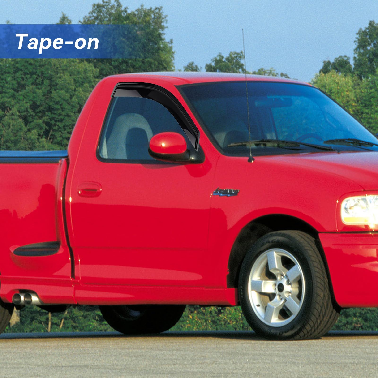 Window Visors Rain Guards For 1997-2003 Ford F150 Standard Cab, Out-Channel Window Vent Wind Deflectors Visors Shades For 1997-1