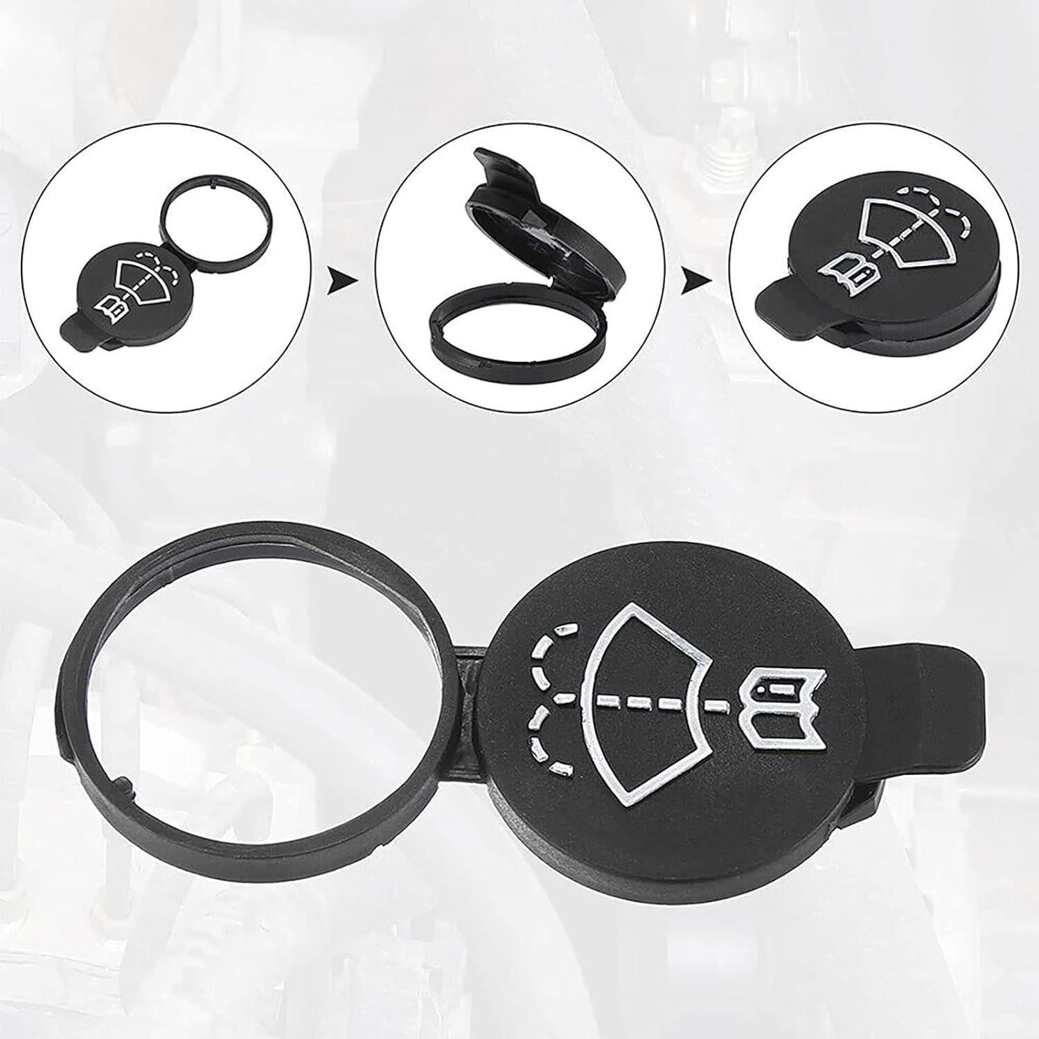 Zmshangmao Car Wiper Bottle Cover, Windshield Wiper Washer Fluid Reservoir Tank Bottle Cap, Car Wiper Bottle Cover Replacement C