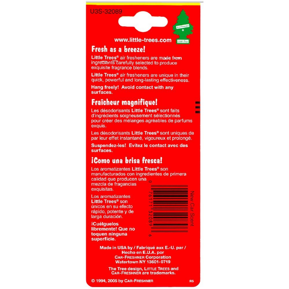 Little Trees Car Air Freshener, New Car Scent 3 Ea (Pack Of 24)
