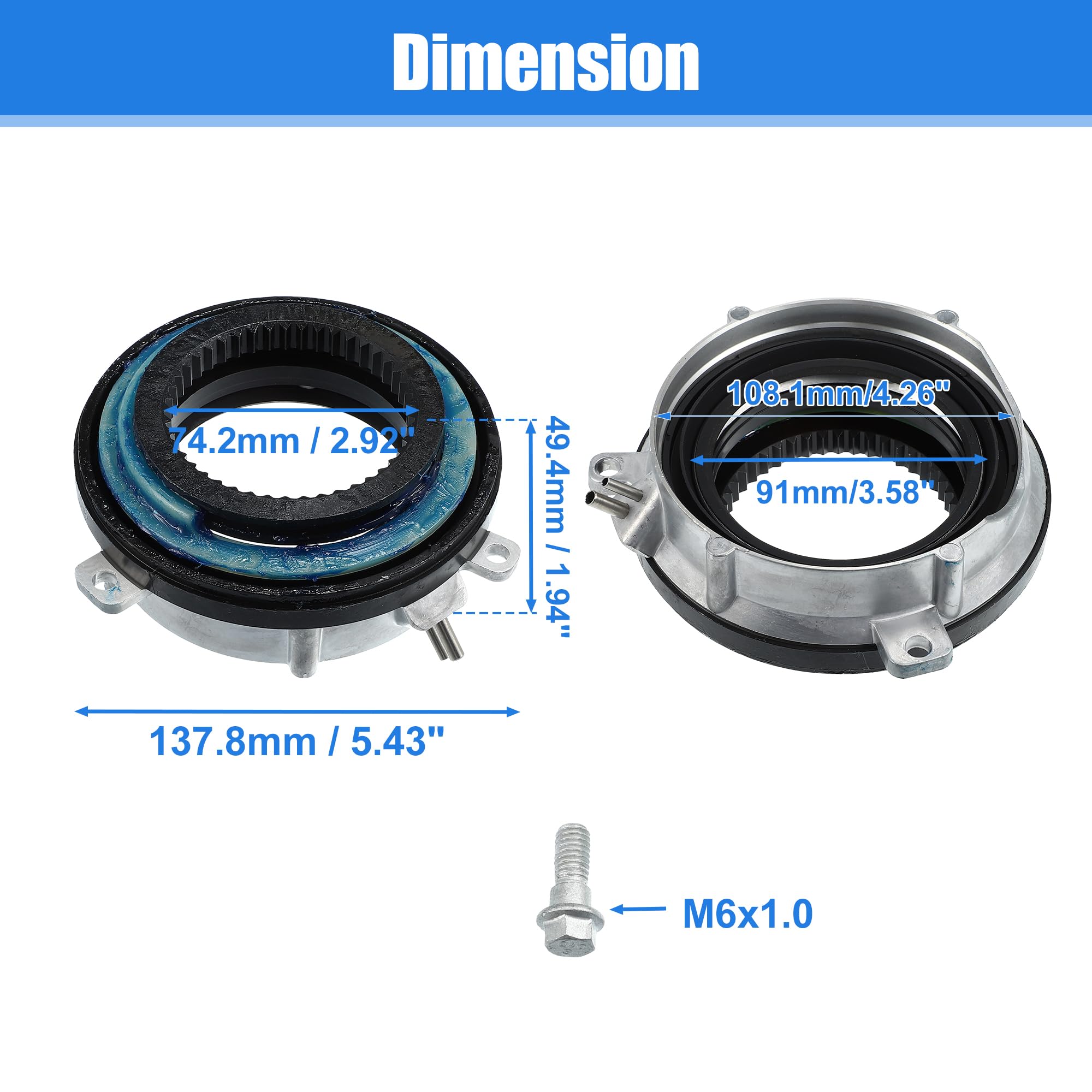 X Autohaux 2Pcs Front 4X4 4Wd Locking Hub Actuator For Ford F150 4Wd 2004-2016 For Ford Expedition 4Wd 2003-2015 7L1Z3C247A 4Wd Hub Auto Locking Actuator