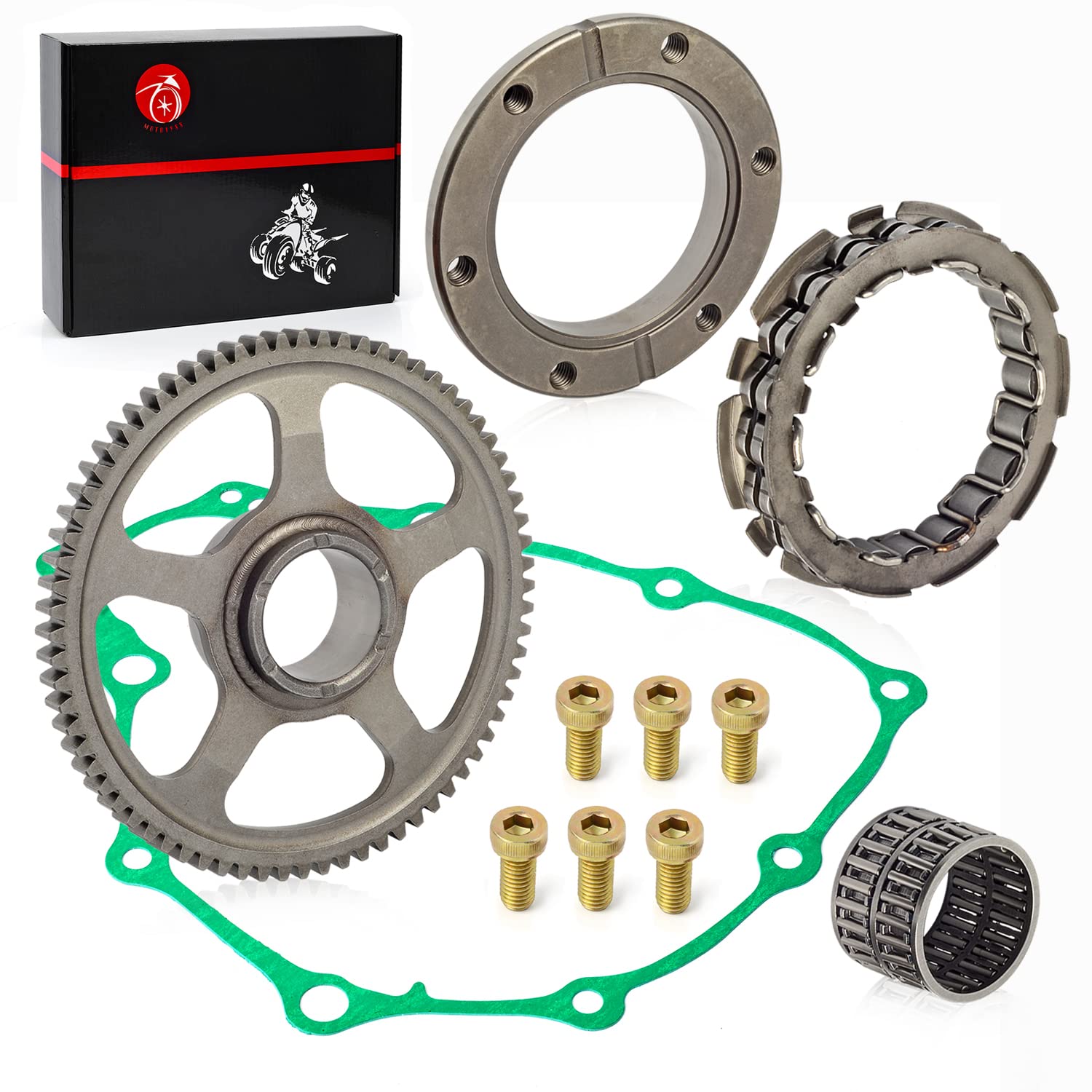 Starter Clutch One Way Bearing And Gear Idler Kit & Gasket For Honda 1999-2014 Trx400Ex Sportrax 400 2X4 Trx400X