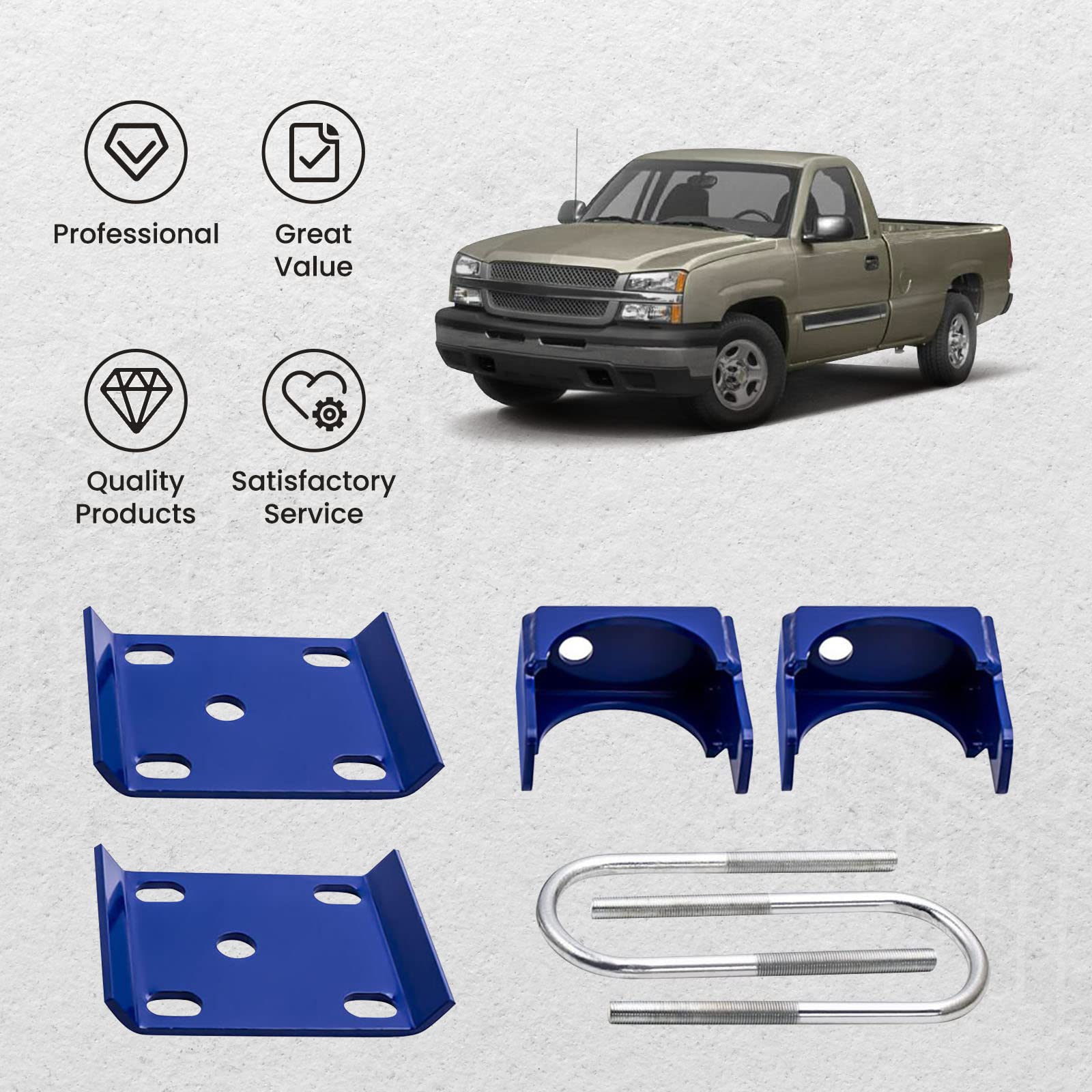6 Rear Axle Flip Kit For Chevy Silverado C1500 1988-1998 Pickup Trucks Lowering Drop Kit