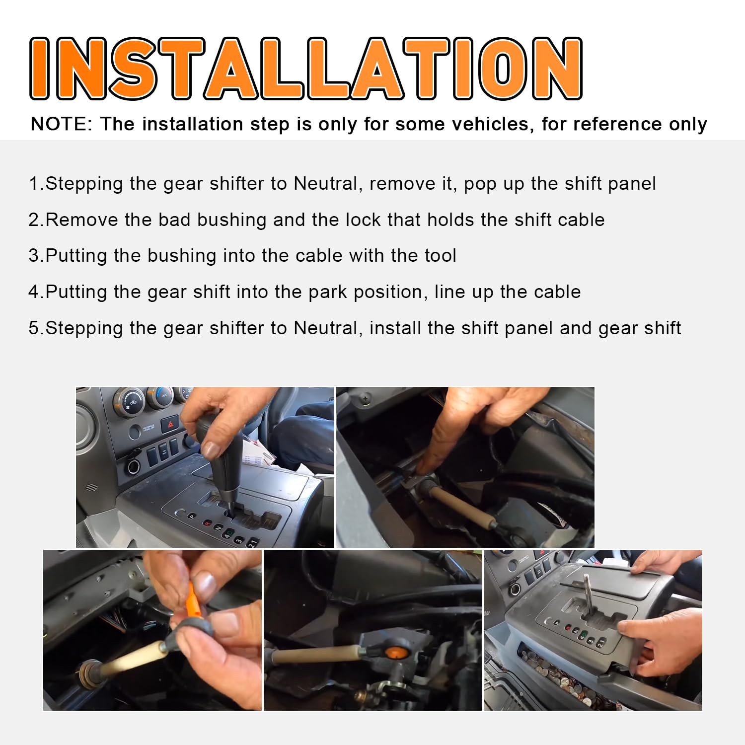 134193 Gear Shift Bushing For Nissan Armada Pathfinder Frontier Titan, Transmission Shifter Linkage Cable Bushing Repair Kit Xterra Infiniti Qx56 Qx80 Suzuki Equator 349351La0A,34935Zr00A (4Pcs)