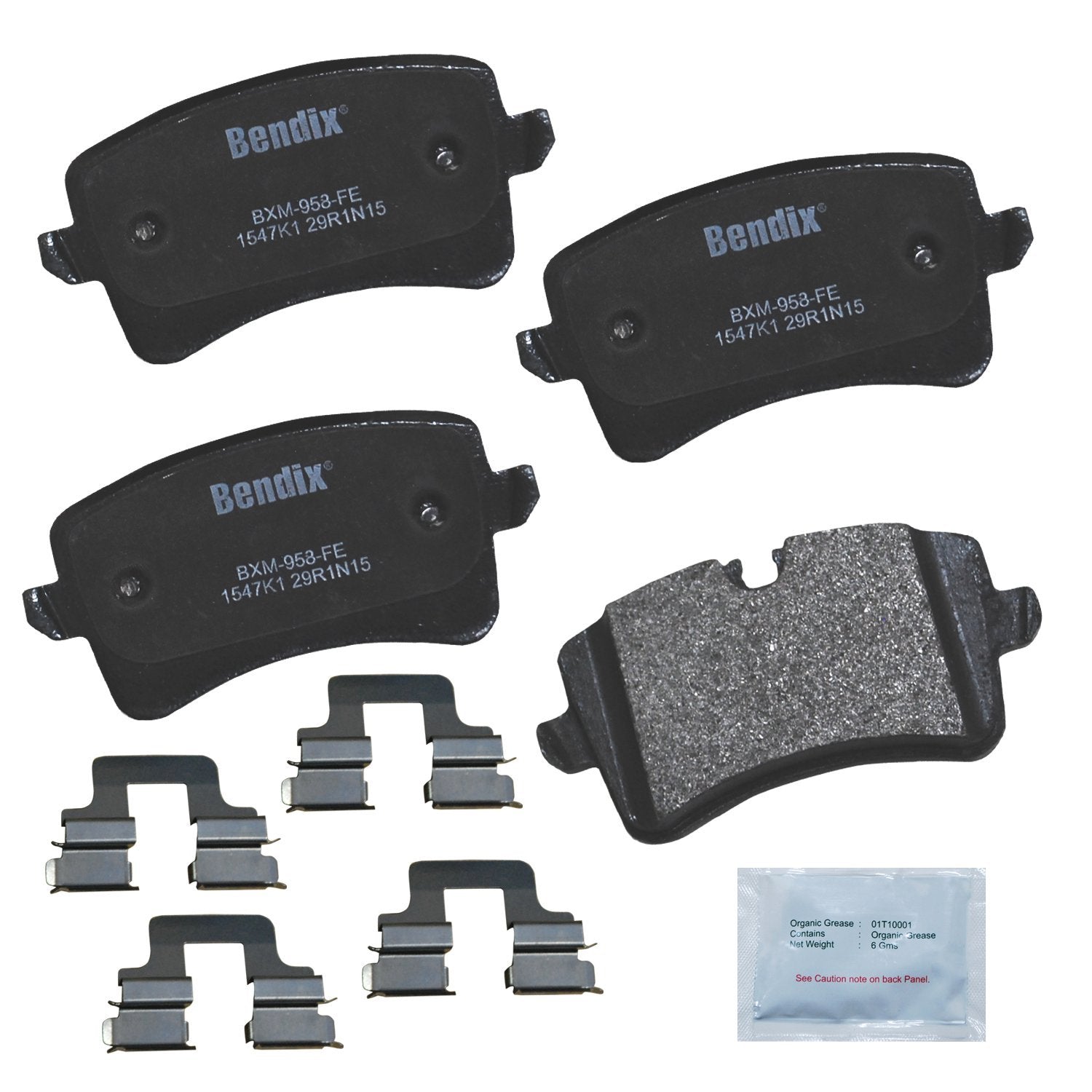 Bendix Priority1 Cfm1547K1 Semi-Metallic Rear Brake Pads For Select Models Audi A7, A7 Quattro, A8 Rs5, Rs7, S6, S7, S8, Porsche