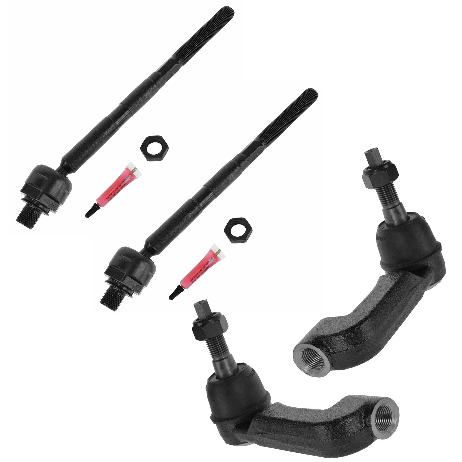 Trq Front Tie Rod Set Compatible With 2006-2007 Jeep Liberty