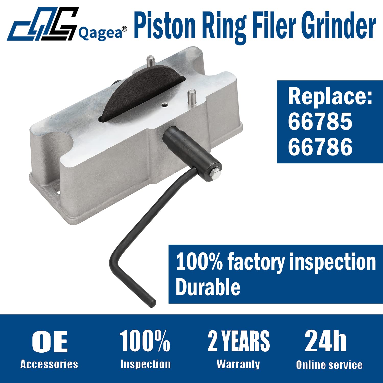 Manual Piston Ring Filer Includes 120 Grit Carbide Grinding Wheel Replace 66785 66786