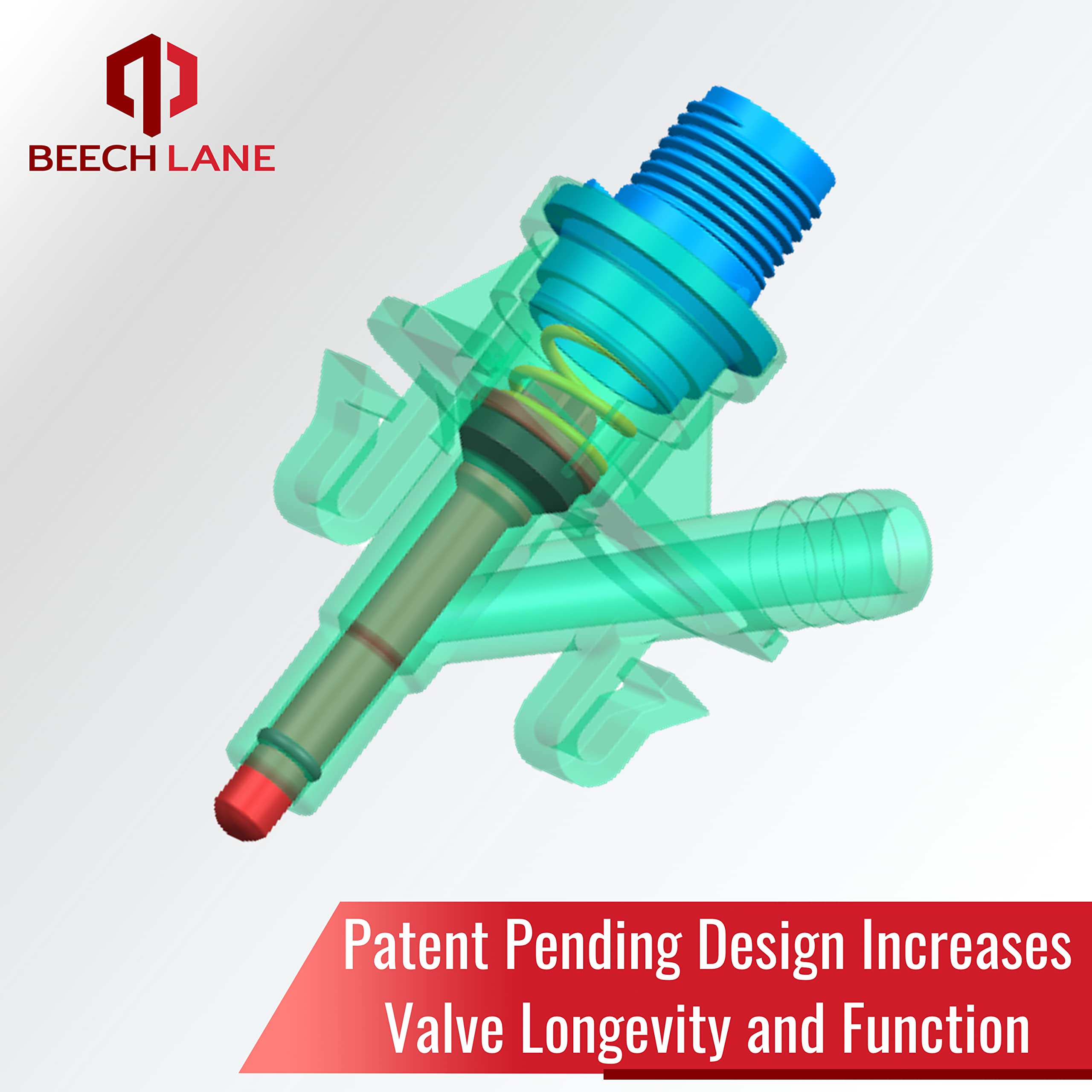 Beech Lane Water Valve Kit for Dometic Toilets 300, 310, 320 - Increased Freeze Resistance, Ultrasonic Sealing, Natural Color