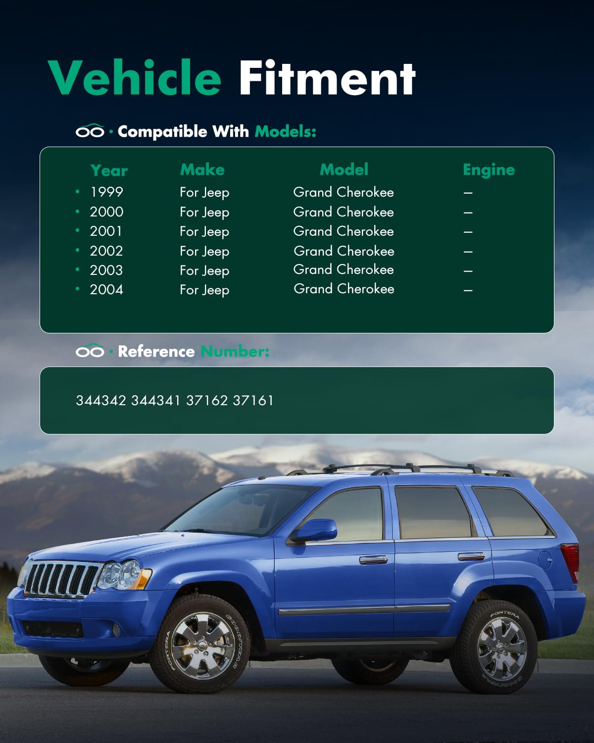 Shocks For Grand Cherokee, Front Struts & Rear Shock Absorbers, Scitoo Shocks Set Assemblies Kit Fit For 1999 2000 2001 2002 200