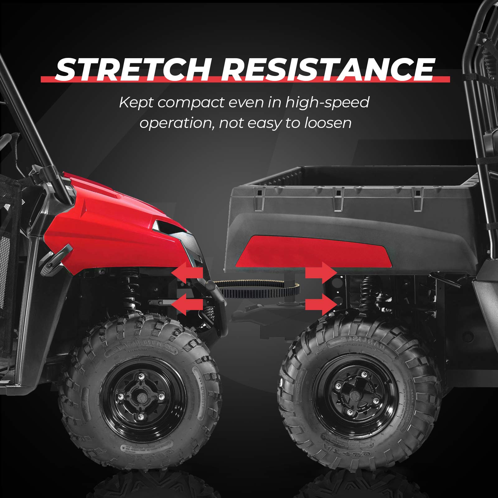 Kemimoto Drive Belt 3211077 20G4022 Heavy-Duty Cvt Carbon Drive Belt Compatible With Polaris Sportsman 400 500, Ranger 500/Xp 87