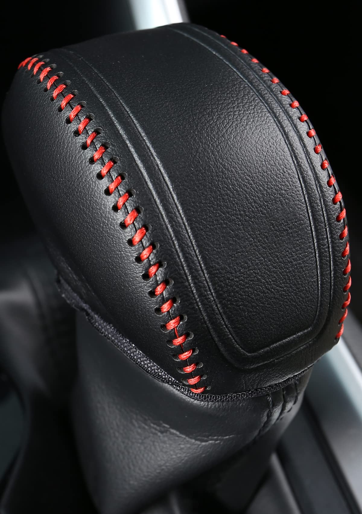 Yakaney For Rav4 2019-2025 Gear Shift Knob Cover, Genuine Leather Interior Protective Gear Shift Trim For Toyota Highlander 2020