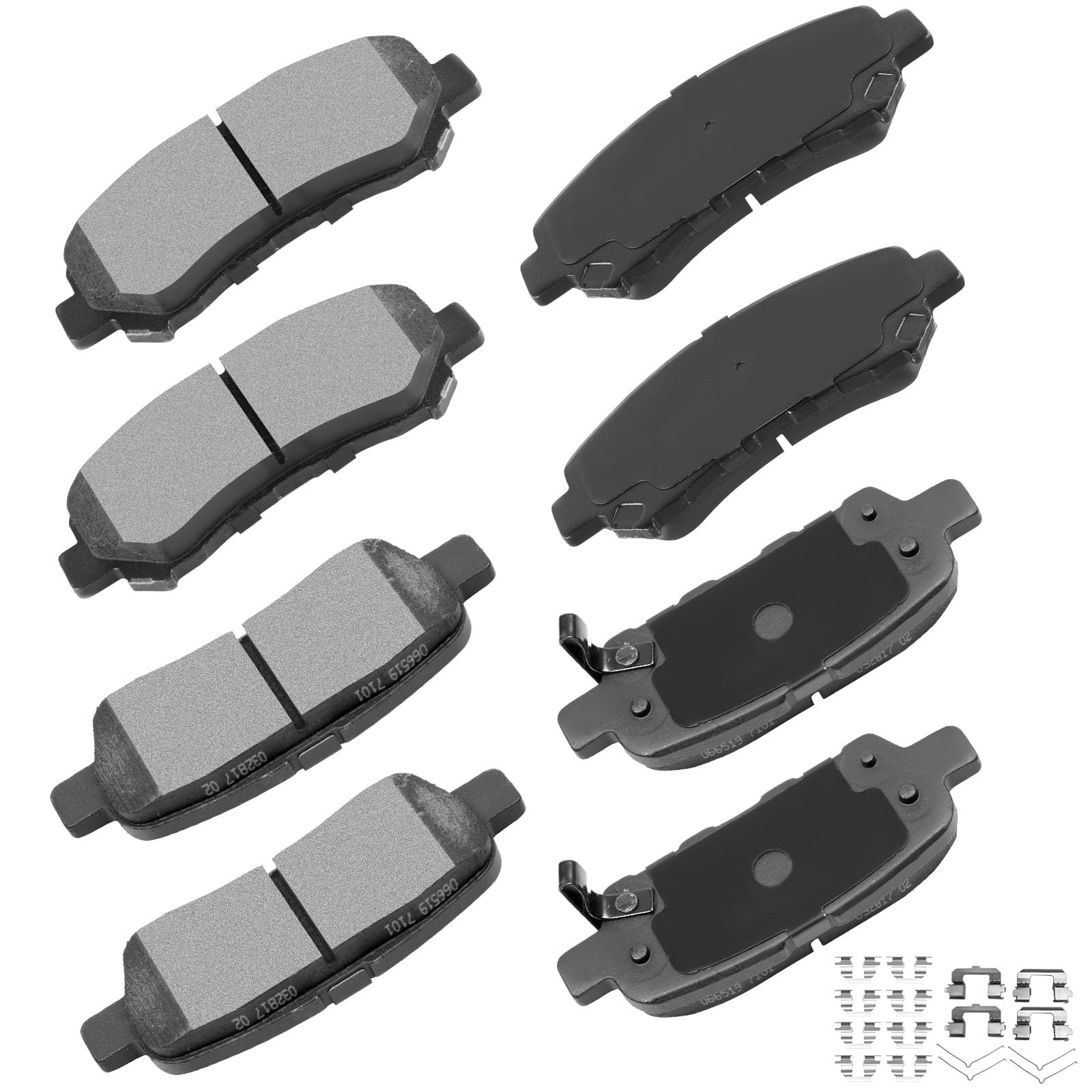 Cciyu D1374 D905 Front & Rear Disc Brake Pads Kit For Nissan Maxima 2009-2014 2016-2017 8Pcs