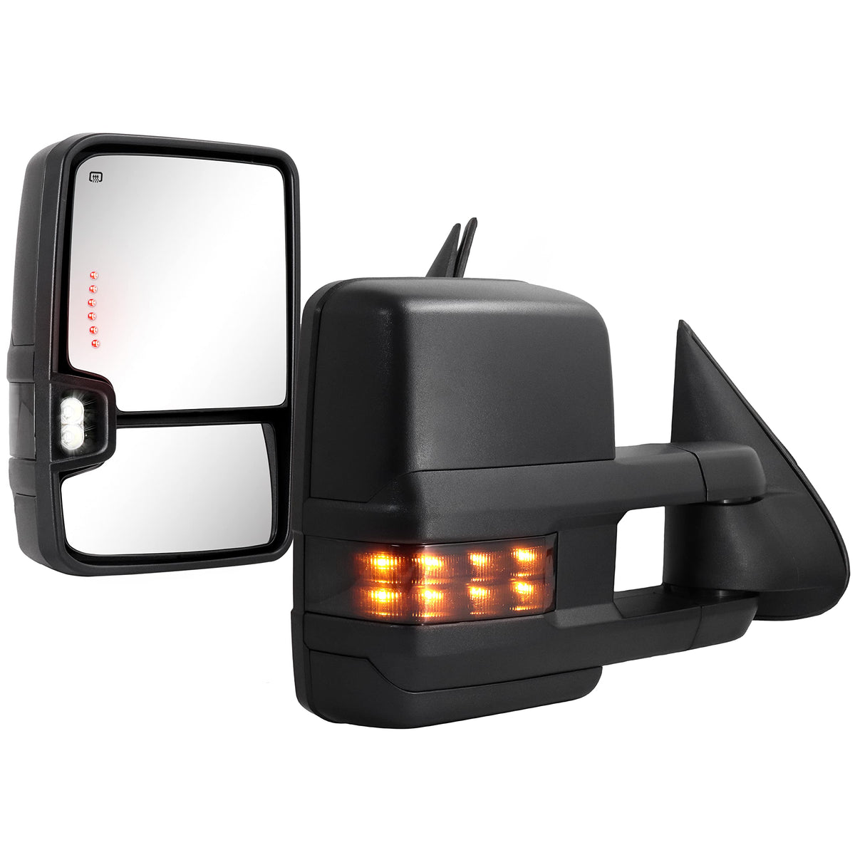 Sanooer Towing Mirrors For 2003-2007 Chevy Silverado Suburban Avalanche Tahoe Gmc Sierra Yukon Cadillac Escalade With Power Glas