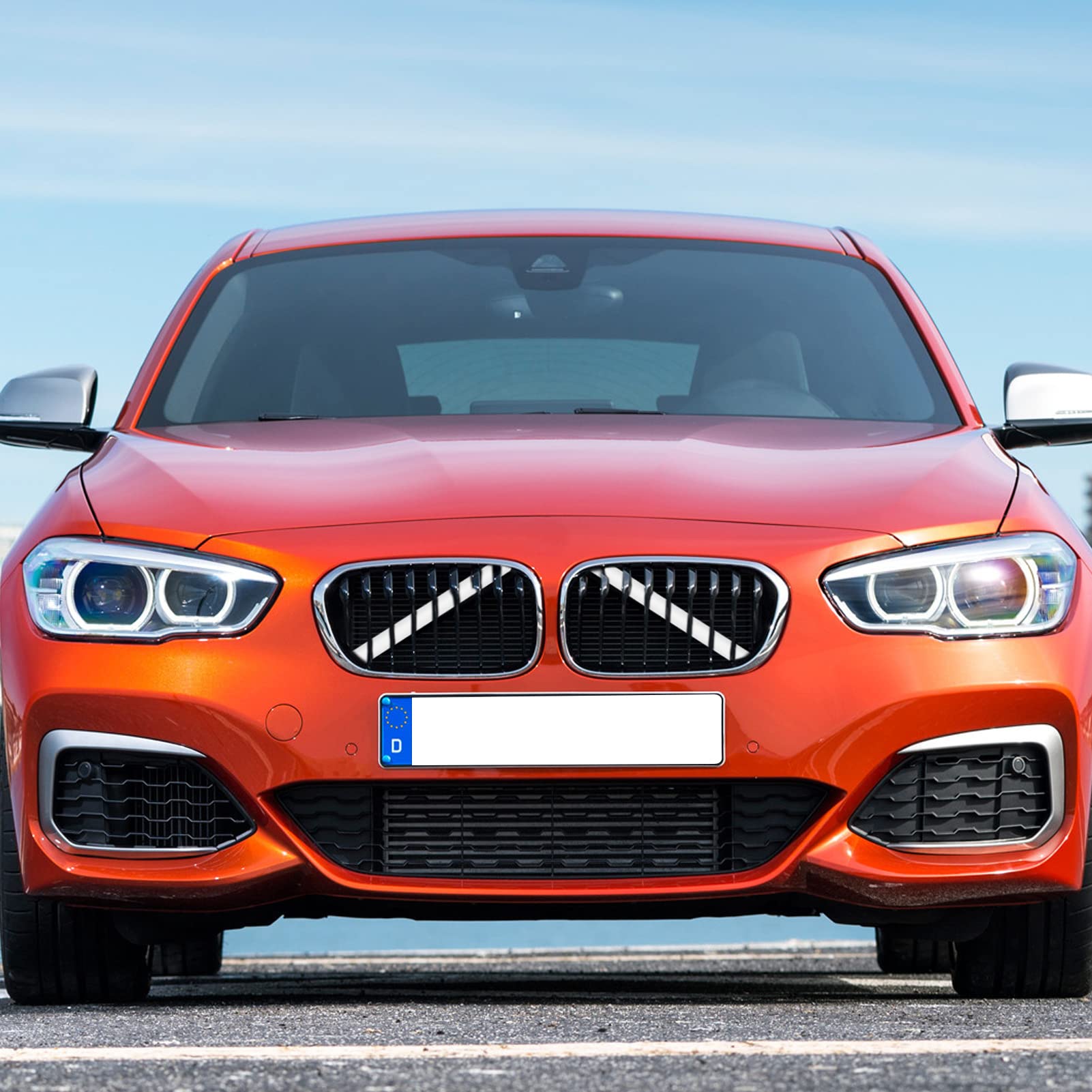 Jaronx Compatible with BMW V Brace Cover, Front Grill Inserts V Bar Brace Trim Covers Compatible with BMW for 1'F20 F21/2'F22 F2