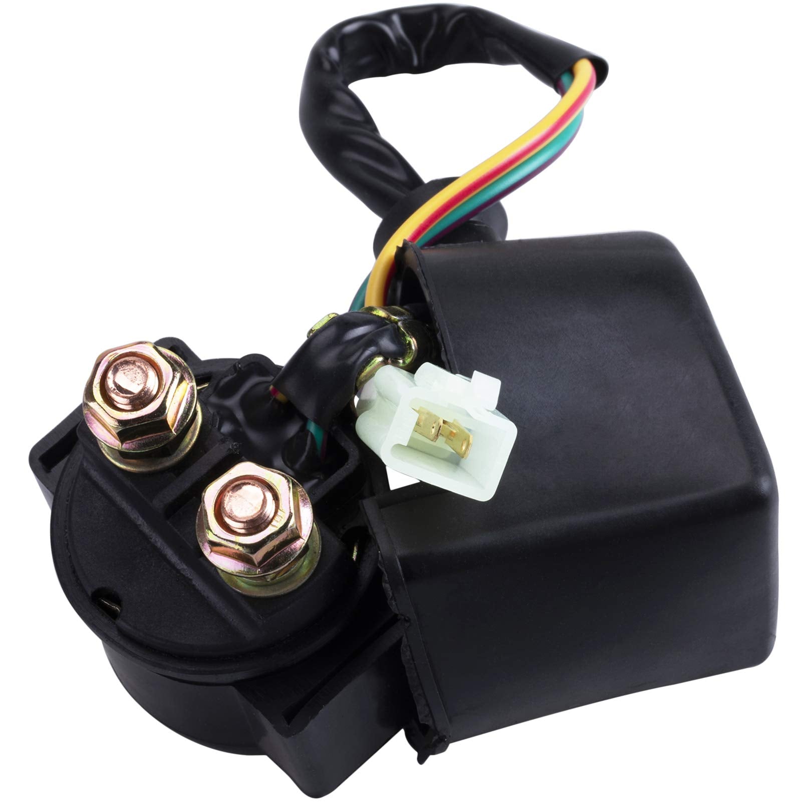 CNCMOTOK Ignition Coil 5-PIN CDI Box Solenoid 4-PIN Relay Voltage Regulator Spark Plug Kit for 50cc 70cc 90cc 110cc 125cc ATV Ch