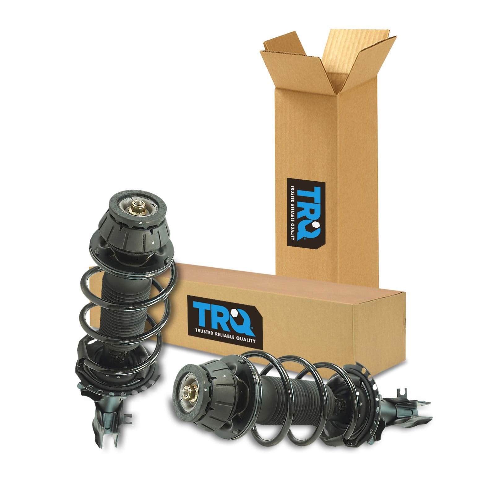 Trq Front Strut & Coil Spring Assembly Set Driver & Passenger Sides Compatible With 12-17 Hyundai Accent Kia Rio