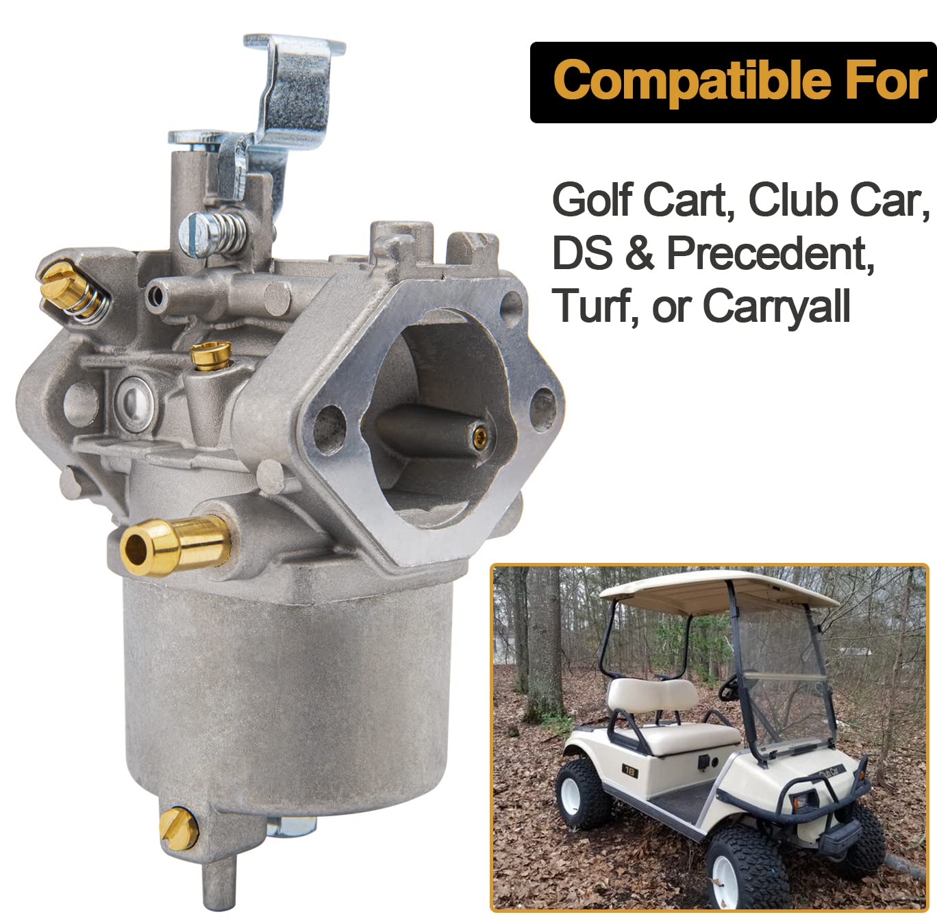 Fe290 Carburetor Kit Compatible For 1998-Up Gas Golf Cart Club Car Ds & Precedent Turf Carryall Kawasaki Fe290 Engines Carb 101905601 1016478 1016438 1016440 1016439 1016430 1016441