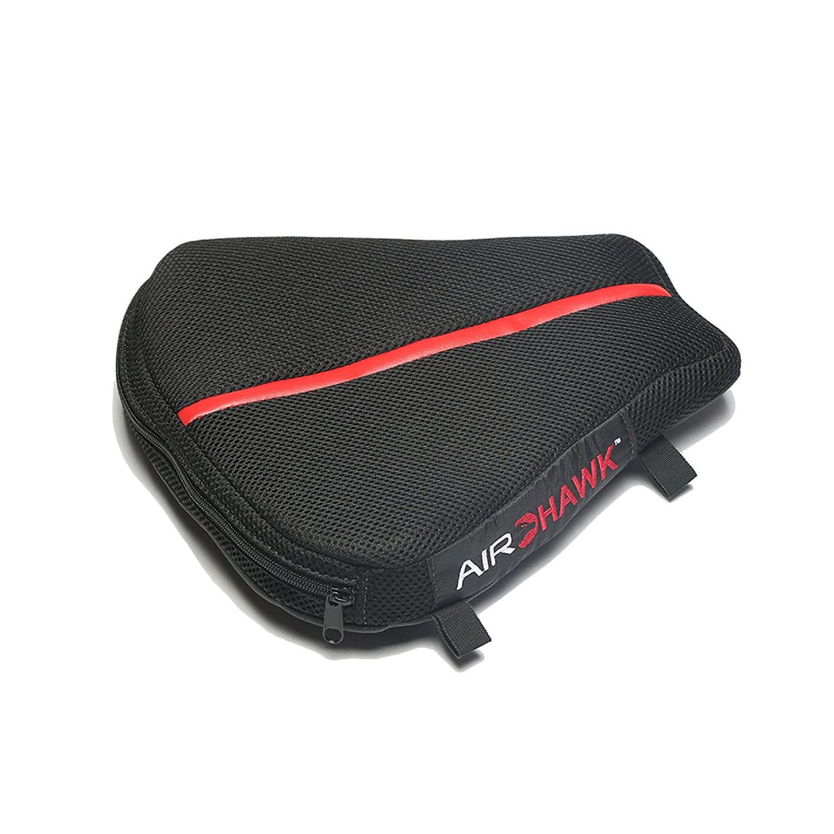 AIRHAWK 11&quot; x 11&quot; Dual Sport Motorcycle Seat Cushion - Lightweight Portable Inflatable Multi-Cell Air Pad with Breathable Spacer Mesh Cover & Non-Skid Bottom
