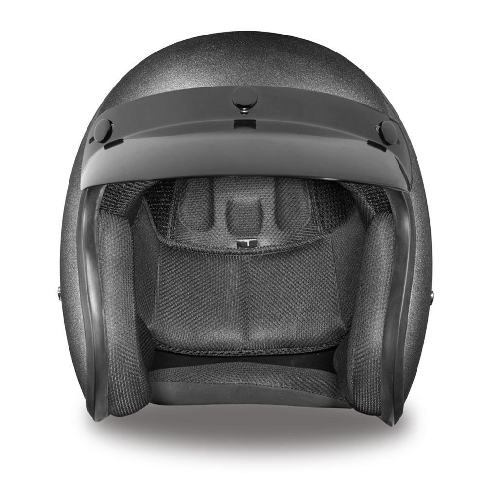 Daytona Helmets 3/4 Open Face Motorcycle Helmet - Dot Approved [Gun Metal Grey Metallic] [Xs]