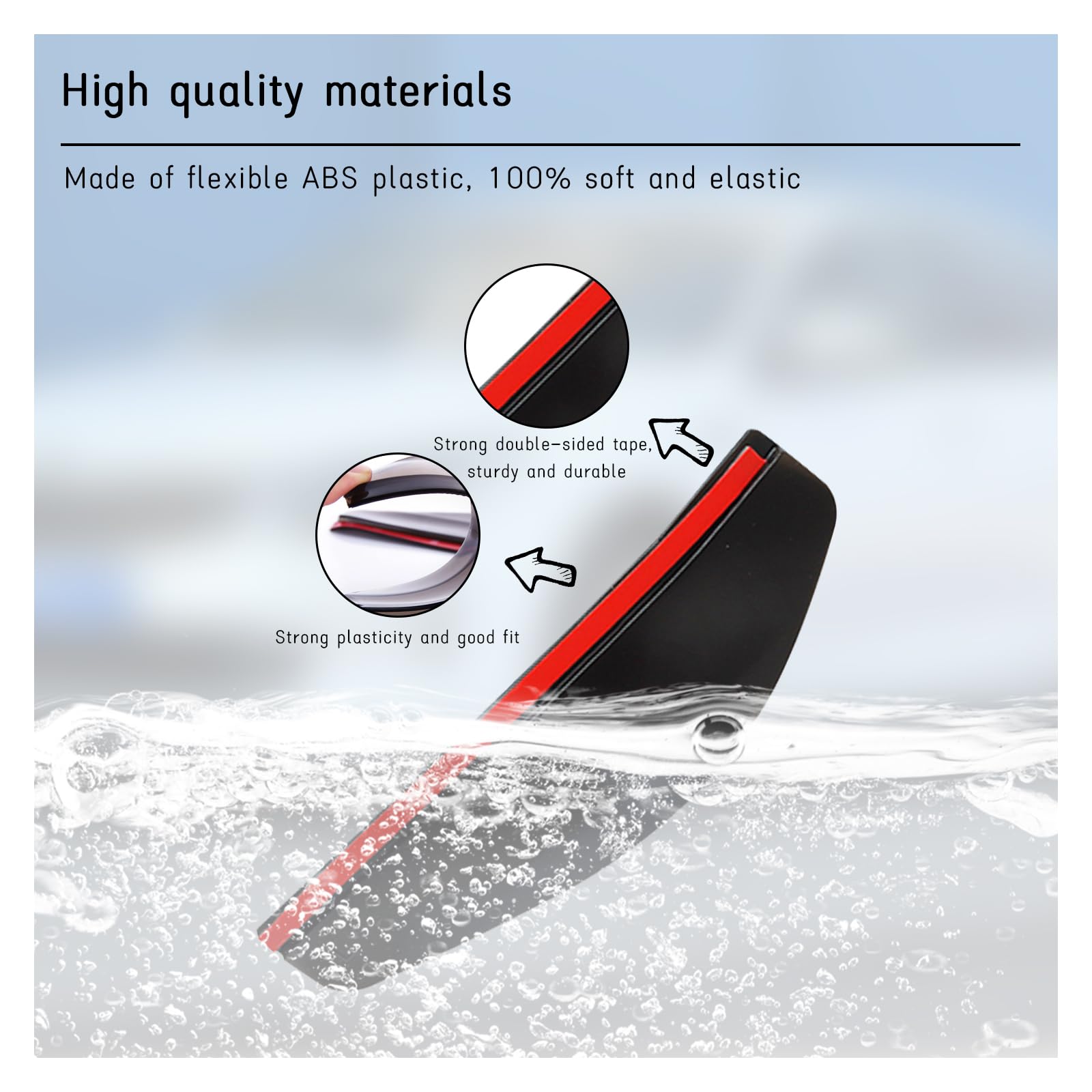 Dickno 2 Pcs Car Mirror Rain Visor Guard, Carbon Fiber Side Mirror Rain Visor Eyebrow, Waterproof Side Rear View Mirror Protecte