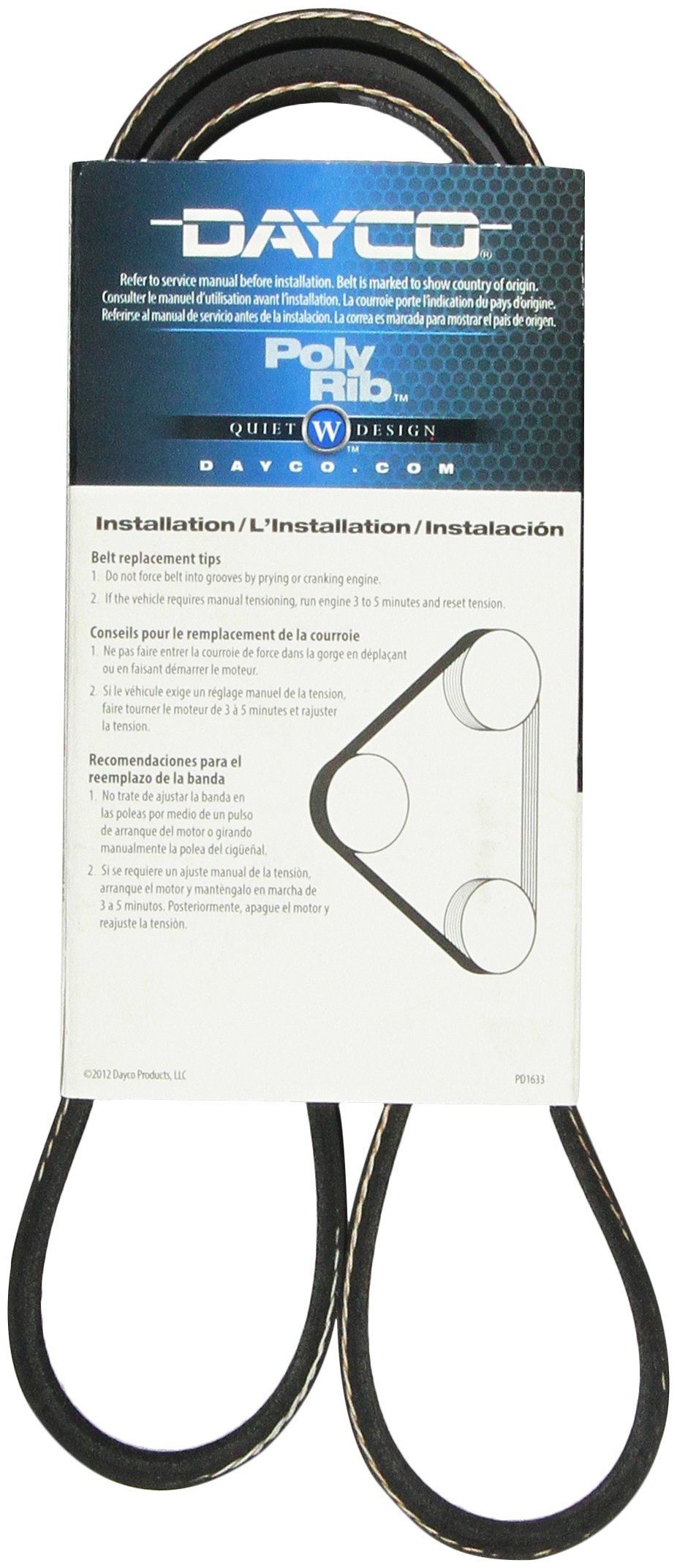 Dayco 5040430 Serpentine Belt , Black