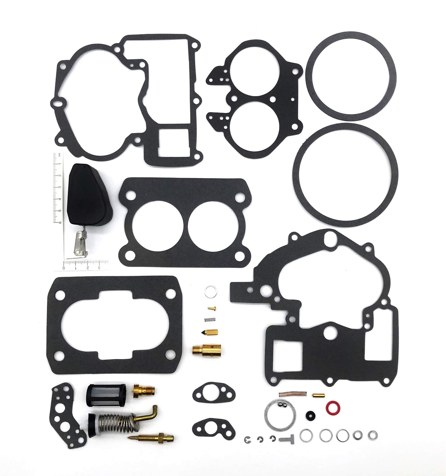 YBATUWU Complete Carburetor Kit for Mercruiser Marine 2 Barrel 3.0L 4.3L 5.0L 5.7L with FLOAT 3302-804844002
