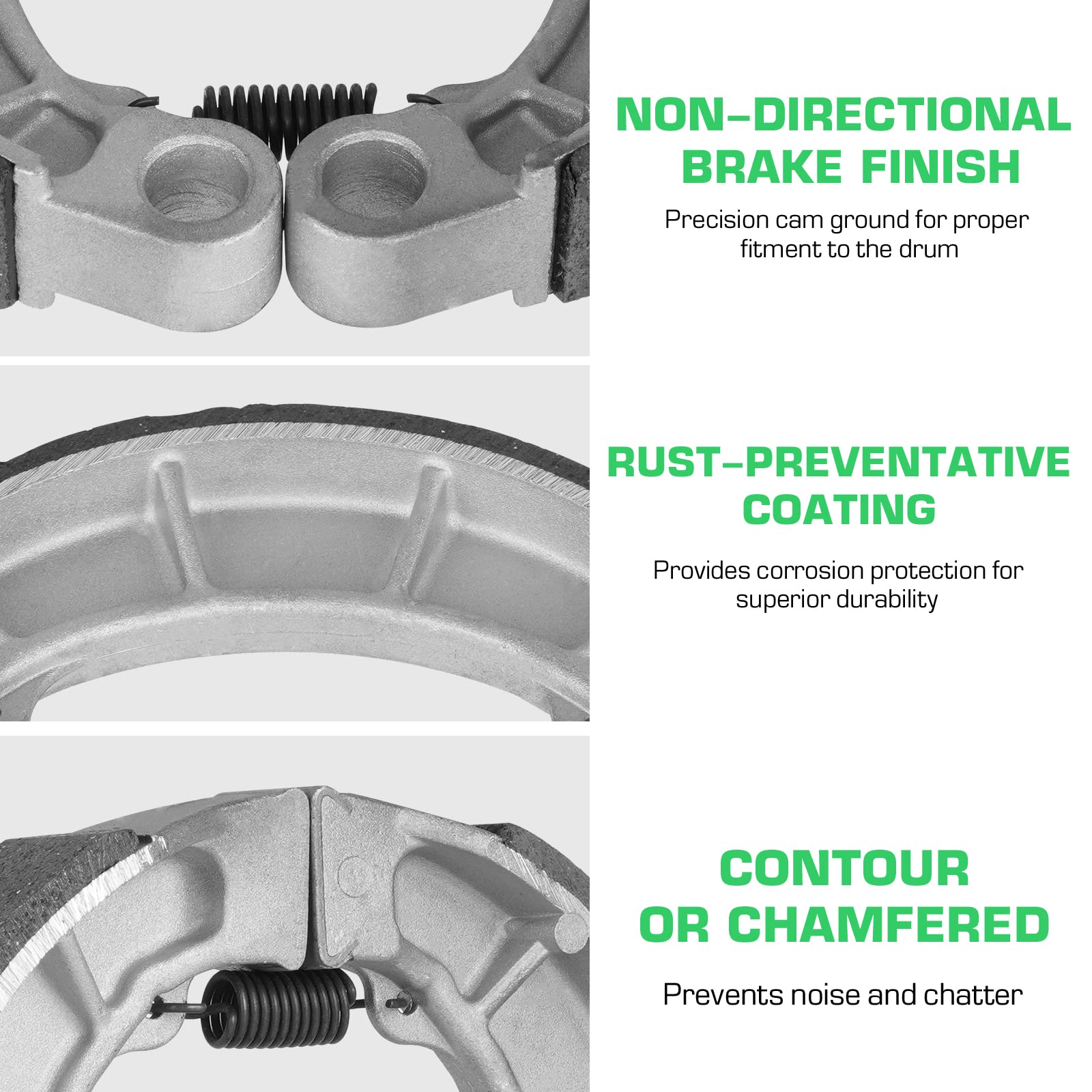 Youxmoto Front Rear Brake Shoes for Honda Foreman 400 (TRX400)1995-2007 / for Foreman 450 (TRX450) 1998-2004/ for Fourtrax 350 (
